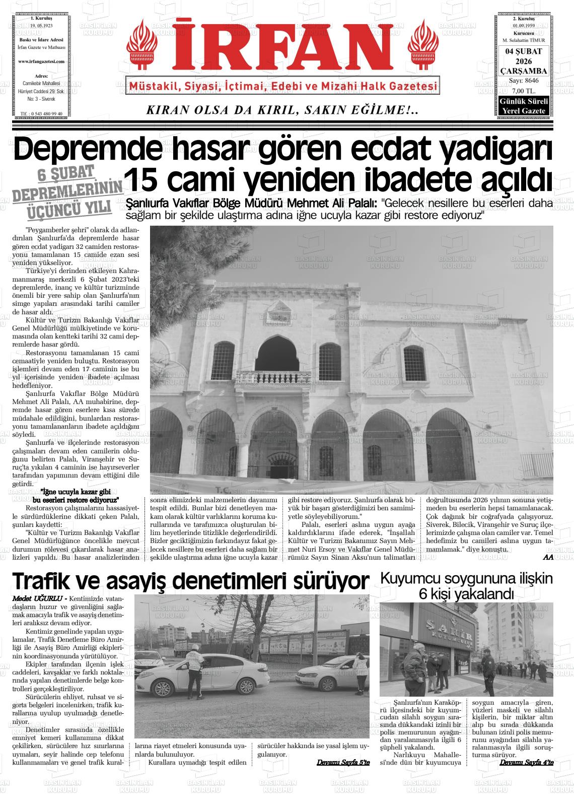 Sanliurfa Irfan 04.02.2026