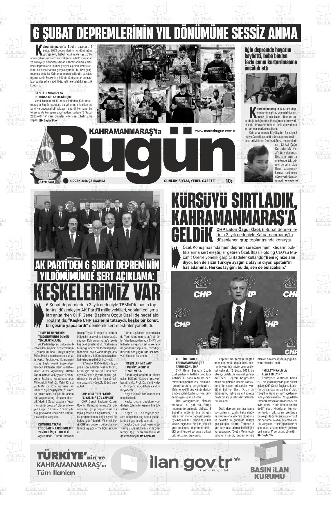 Kahramanmaras Tabugun 04.02.2026