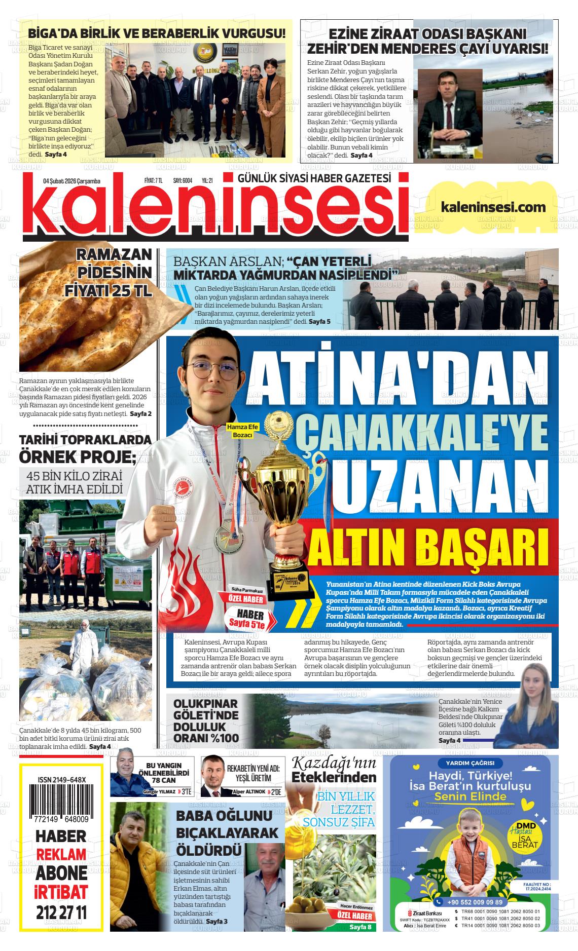 Canakkale Kaleninsesi 04.02.2026