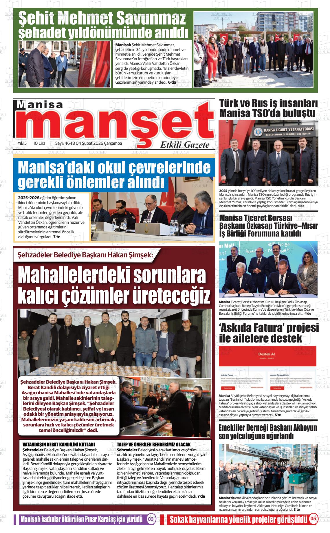 Manisa Manset 04.02.2026