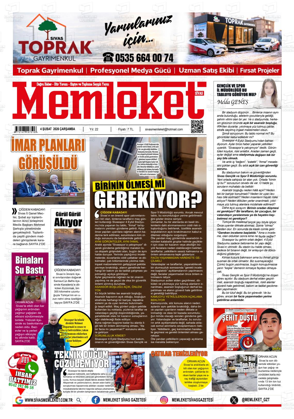 Sivas Memleket 04.02.2026