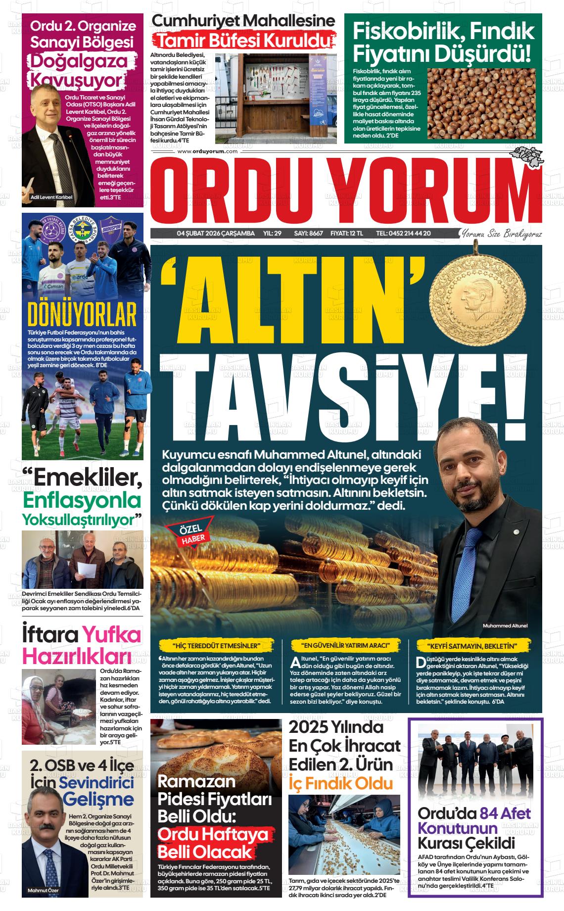 Ordu Yorum 04.02.2026