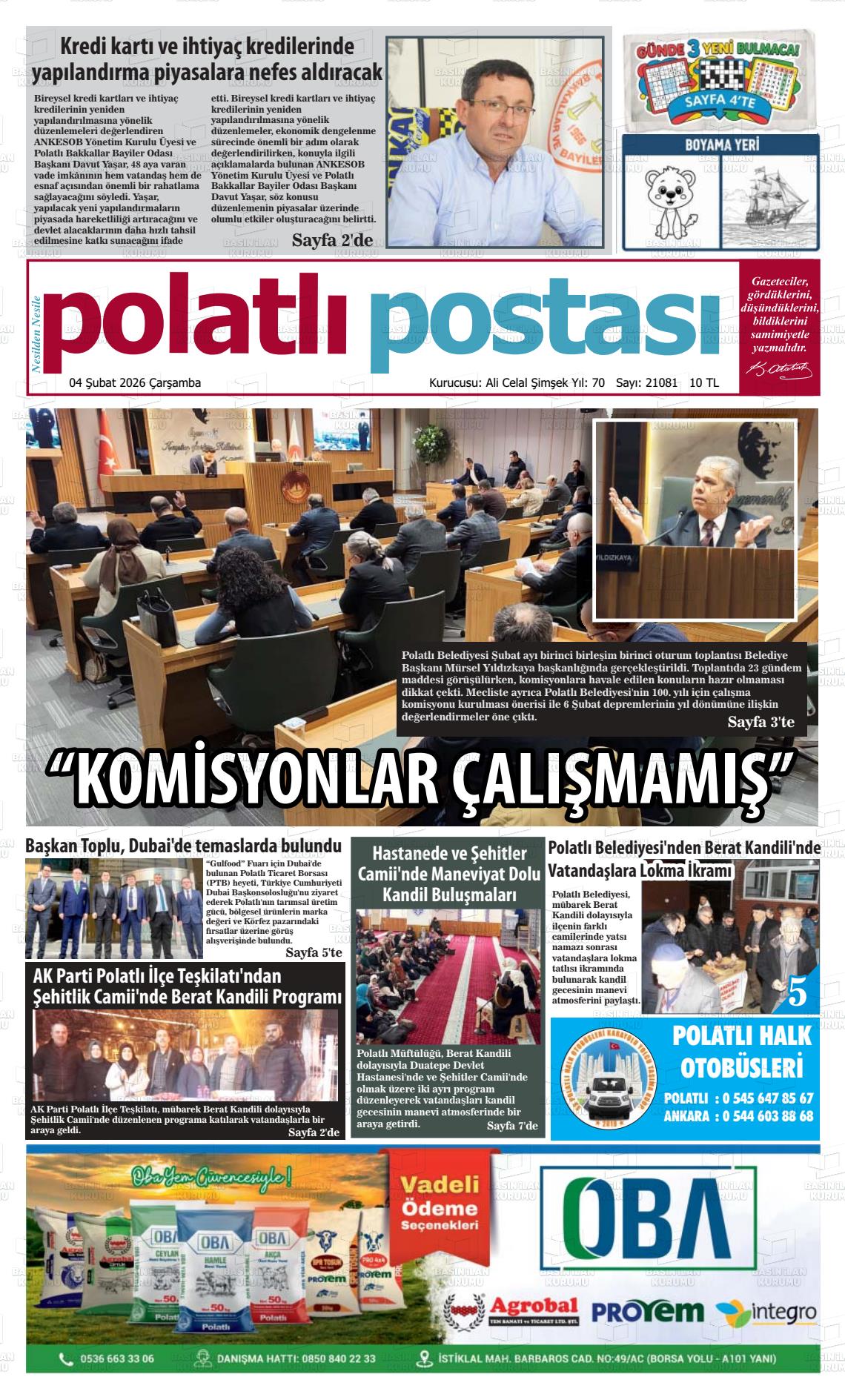 Ankara Polatlipostasi 04.02.2026