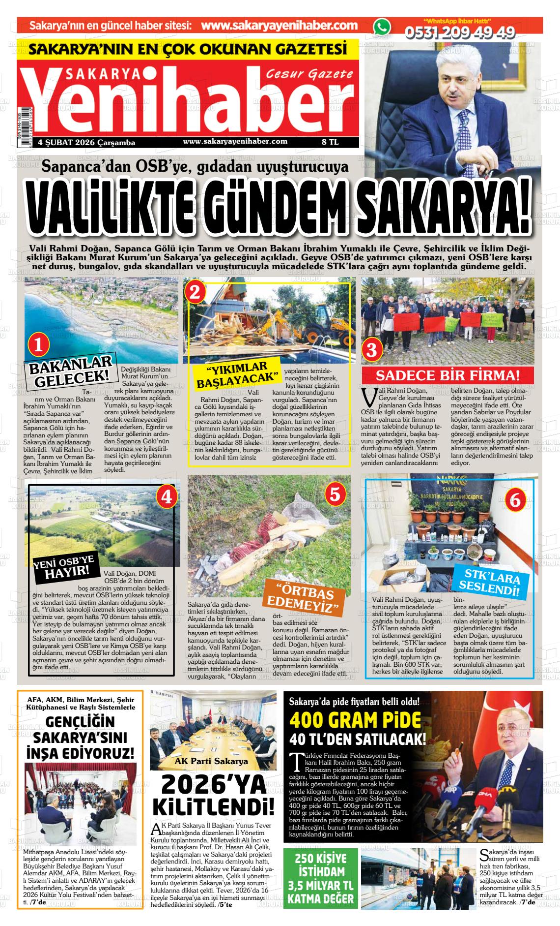 Sakarya Yenihaber 04.02.2026