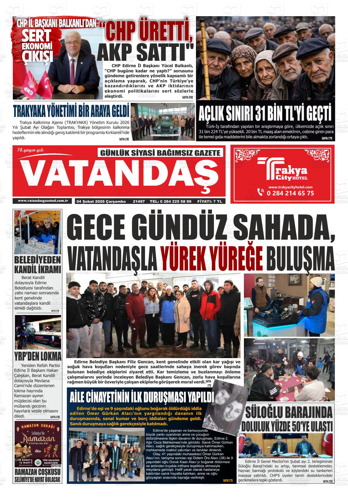Edirne Vatandas 04.02.2026
