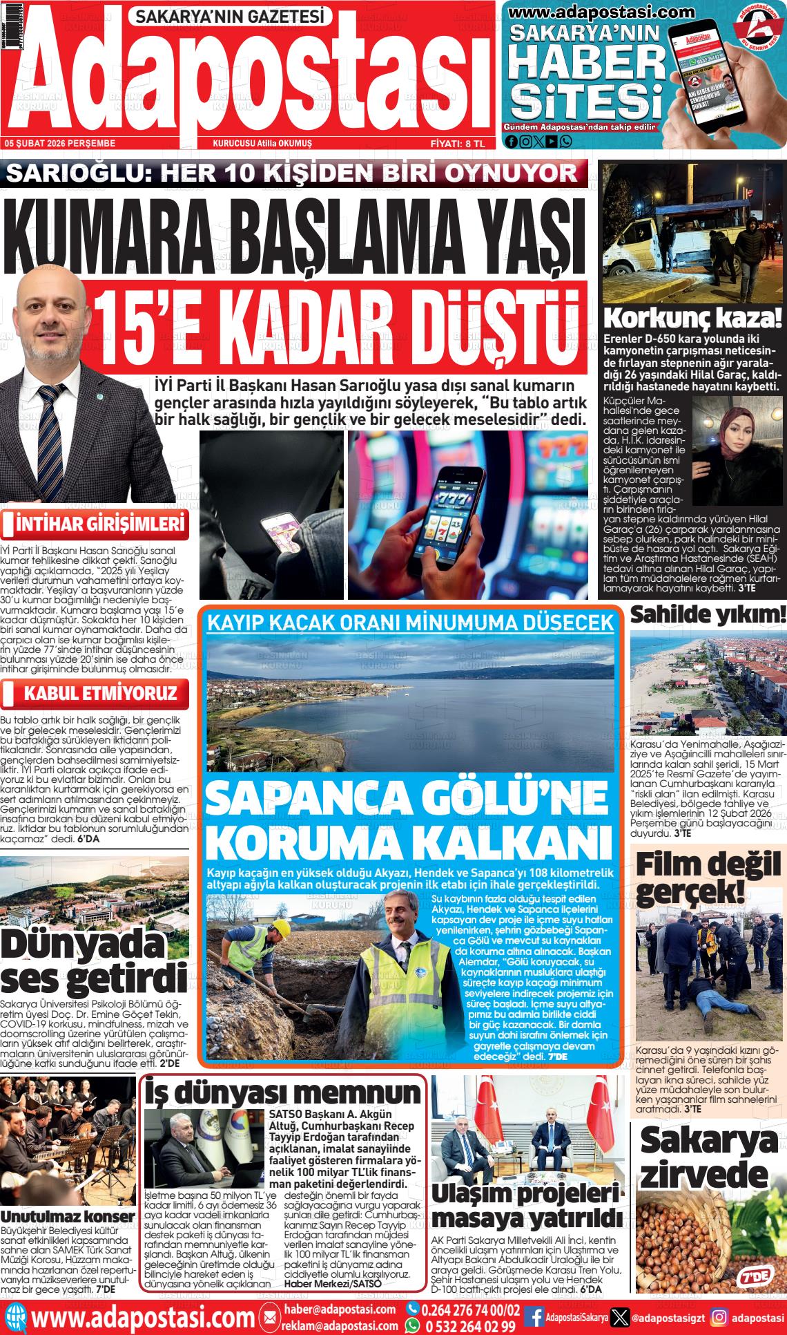 Sakarya Adapostasi 05.02.2026