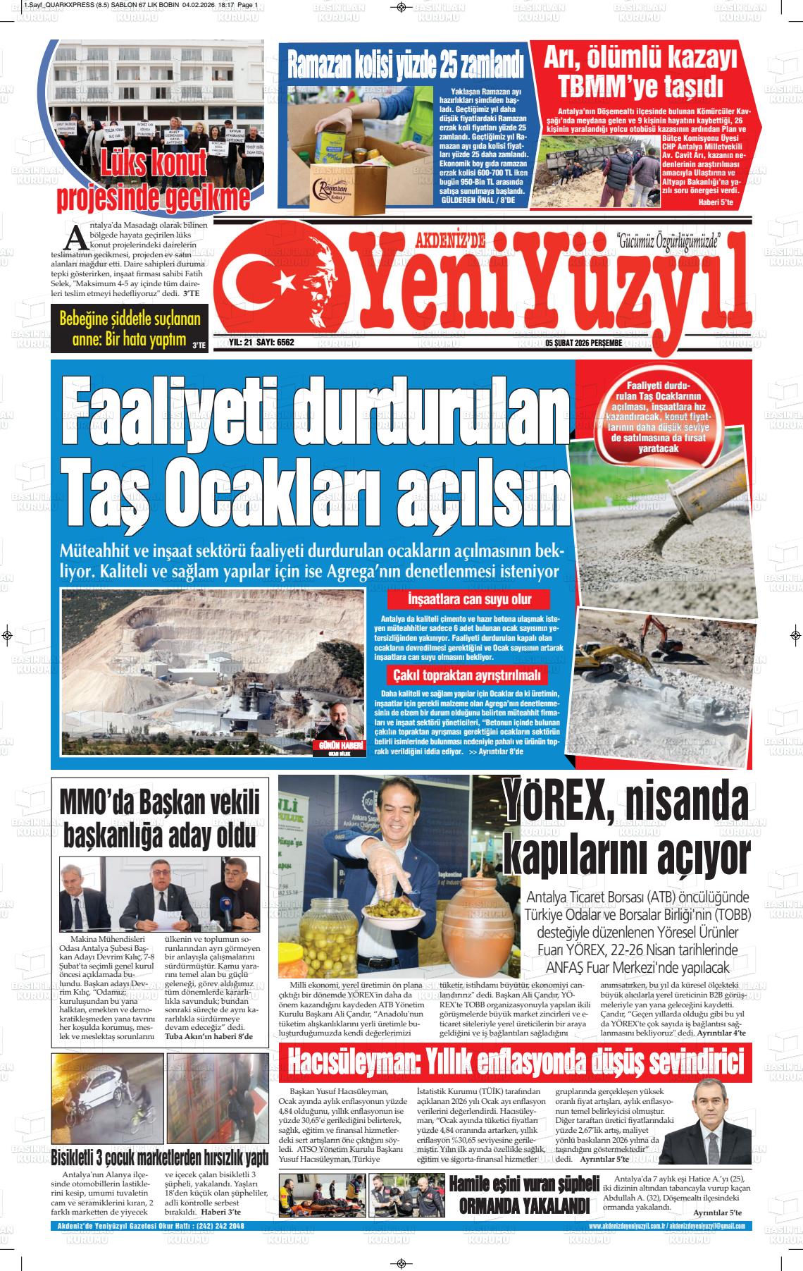 Antalya Akdenizdeyeniyuzyil 05.02.2026
