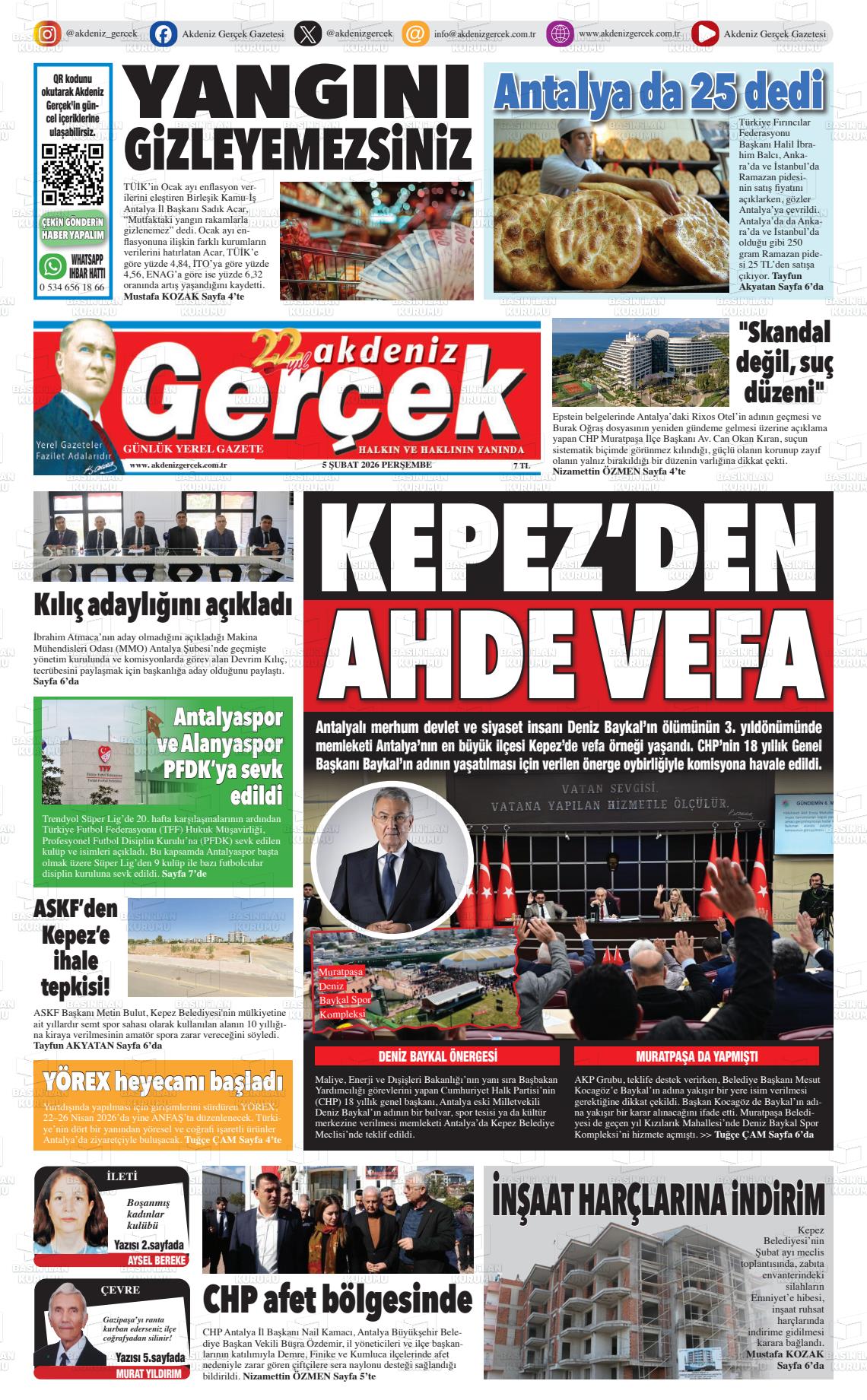 Antalya Akdenizgercek 05.02.2026