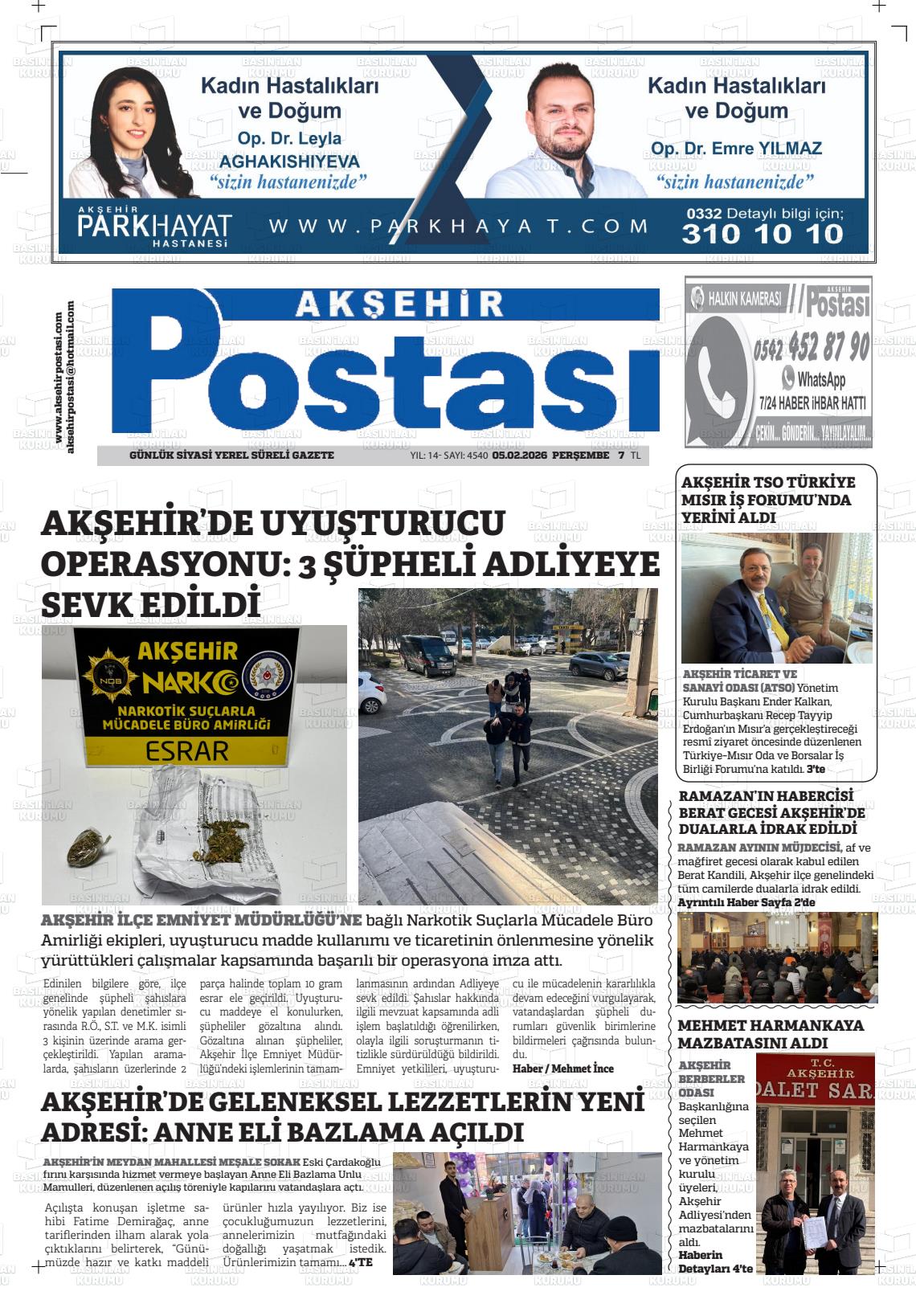 Konya Aksehirpostasi 05.02.2026