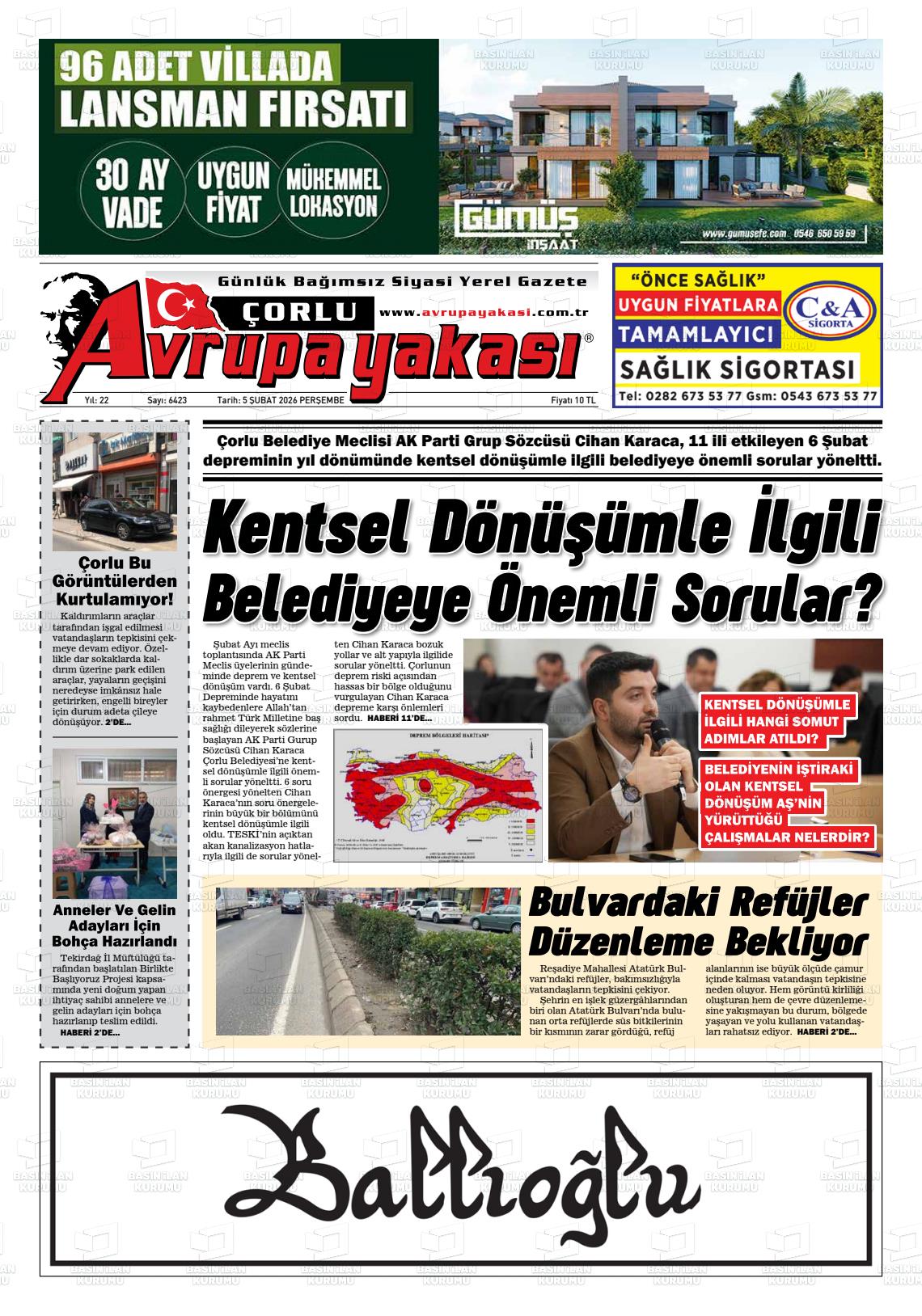 Tekirdag Avrupayakasi 05.02.2026