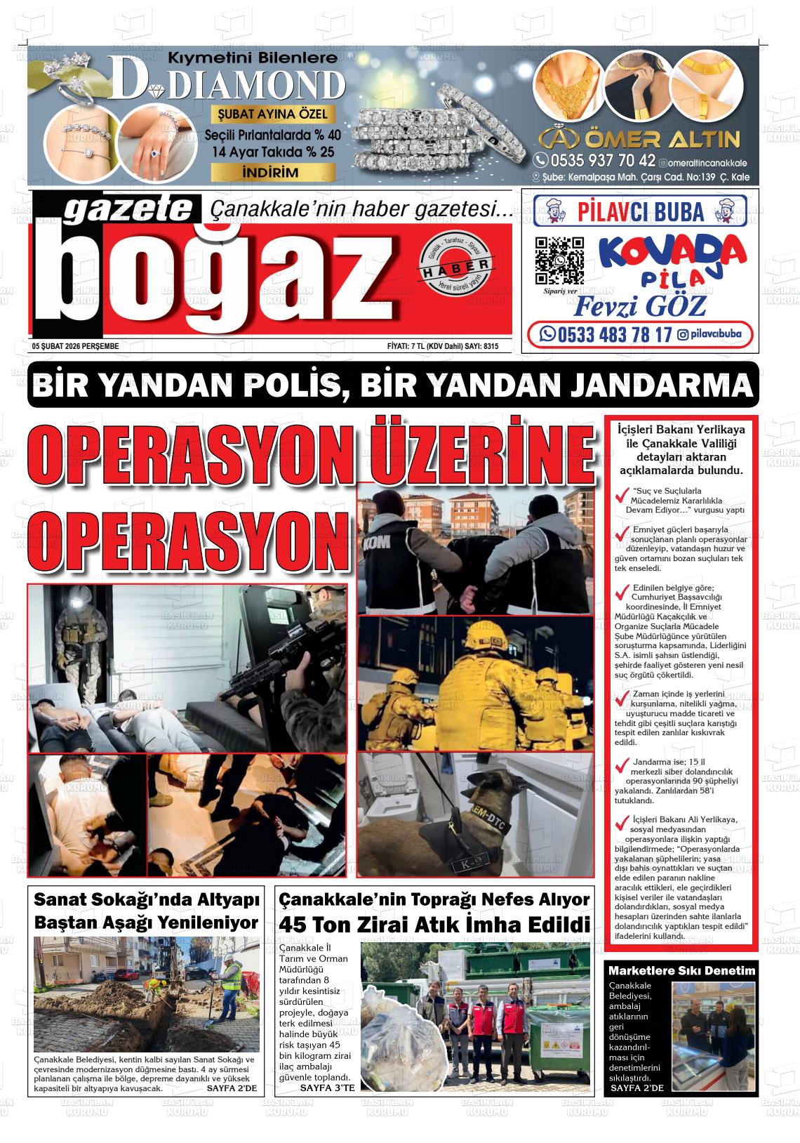 Canakkale Bogaz 05.02.2026