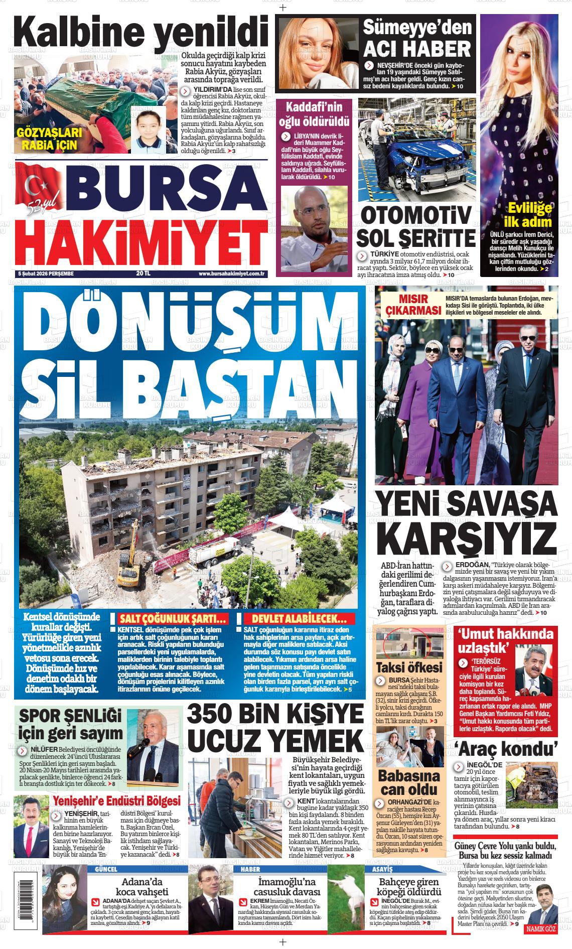 Bursa Hakimiyet 05.02.2026