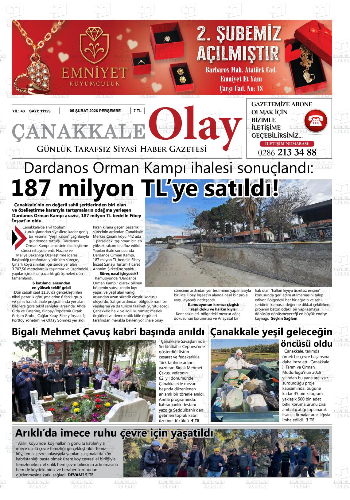 Canakkale Olay 05.02.2026