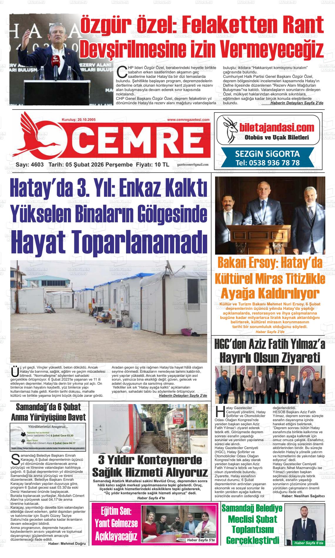 Hatay Cemre 05.02.2026