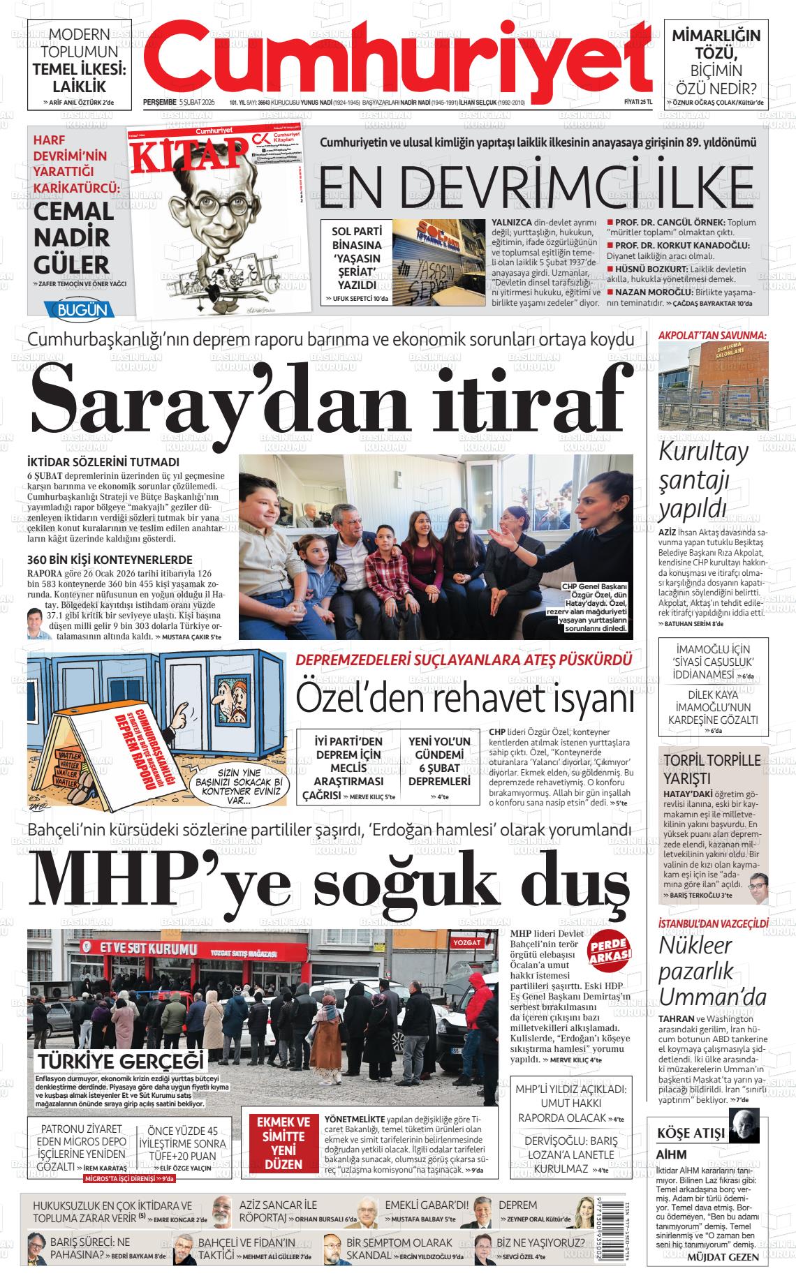 Cumhuriyet Gazetesi 05.02.2026