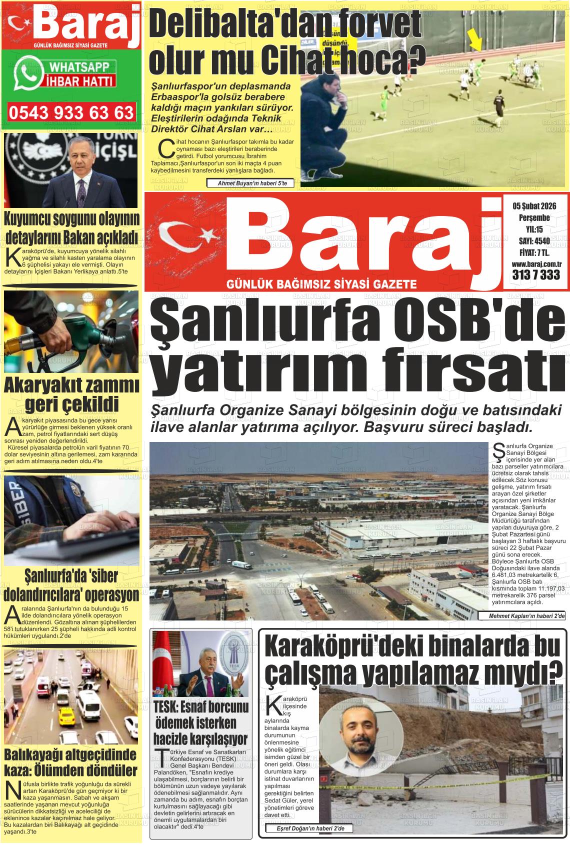 Sanliurfa Dundenbugunesafak 05.02.2026