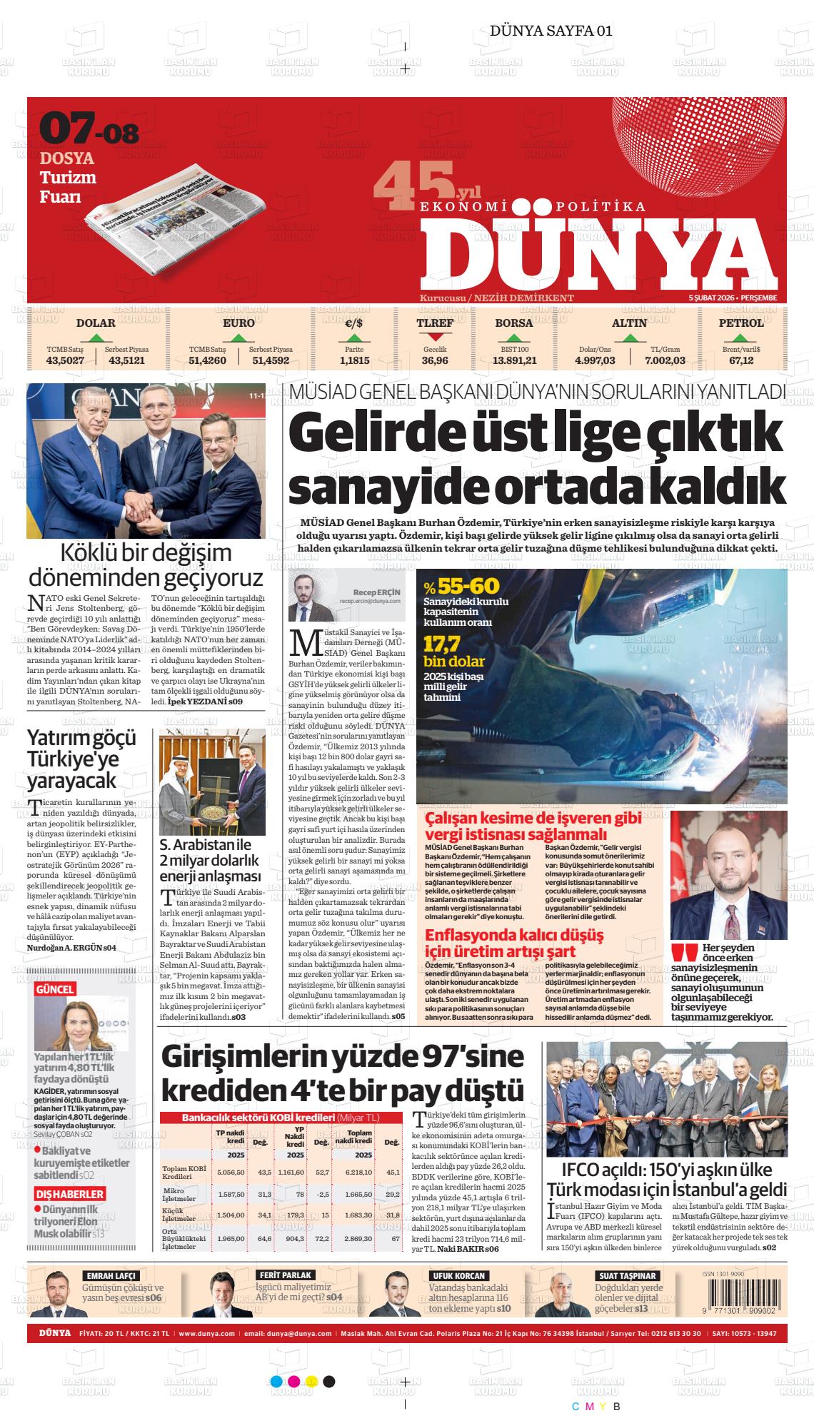 Dünya Gazetesi 05.02.2026