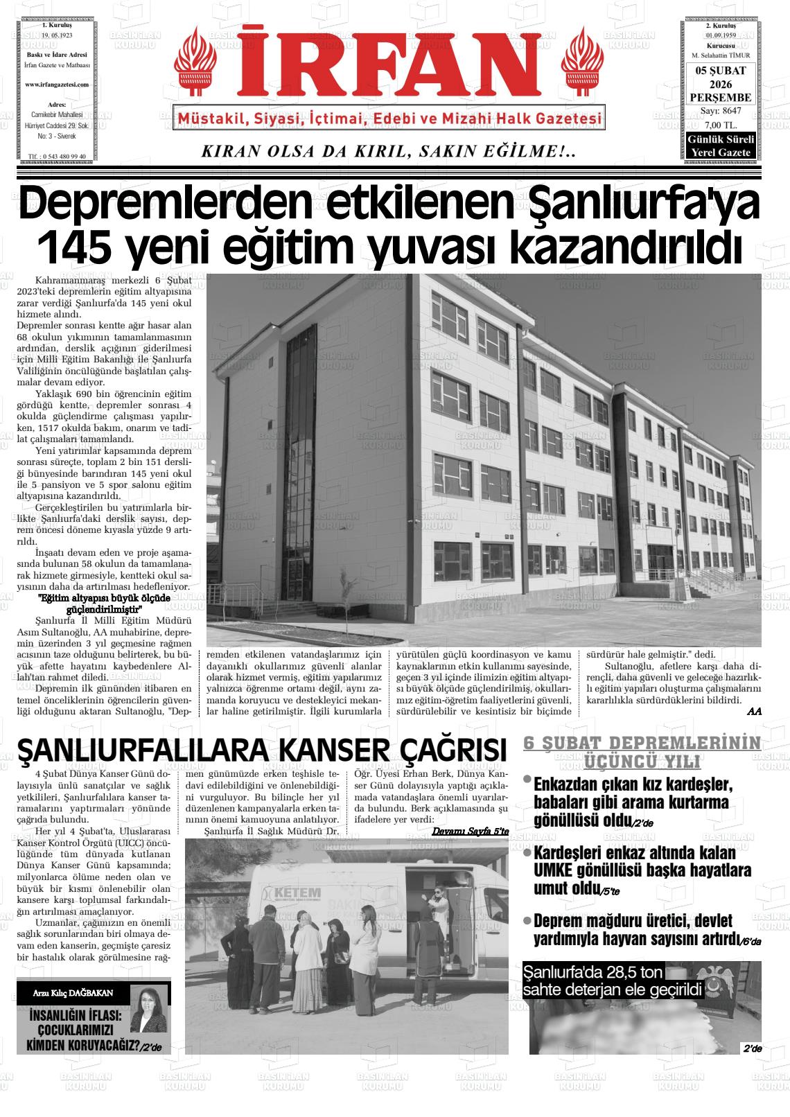 Sanliurfa Irfan 05.02.2026