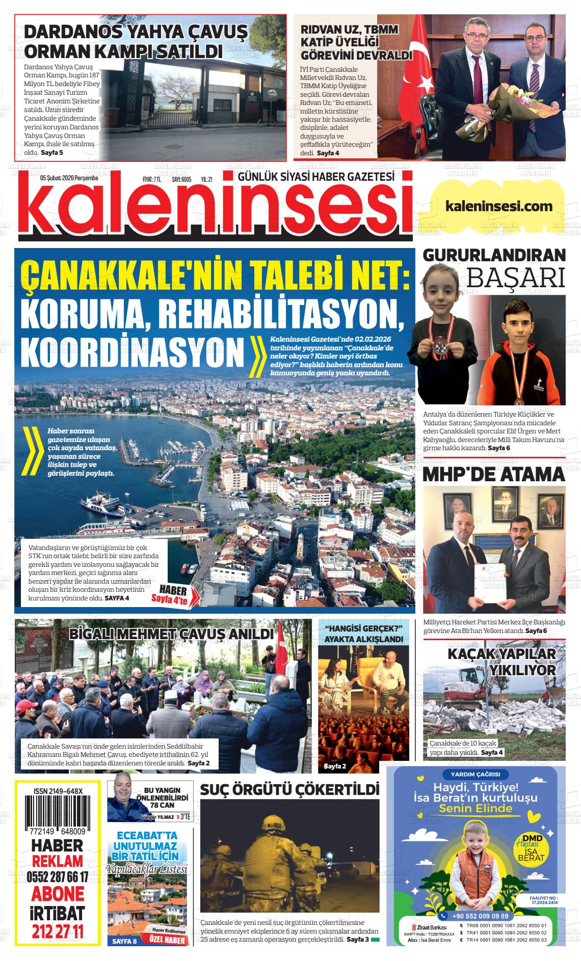 Canakkale Kaleninsesi 05.02.2026