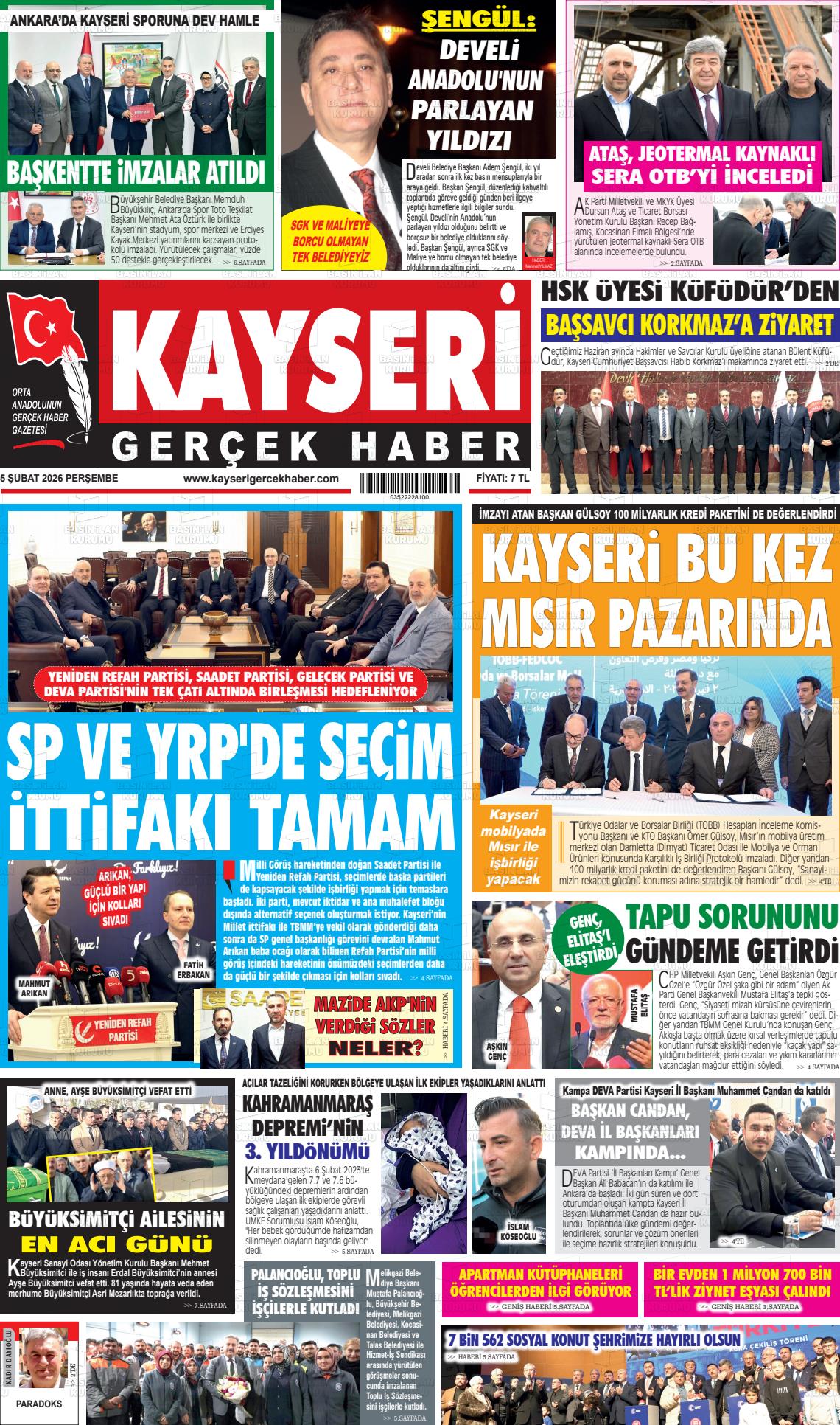 Kayseri Starhaber 05.02.2026