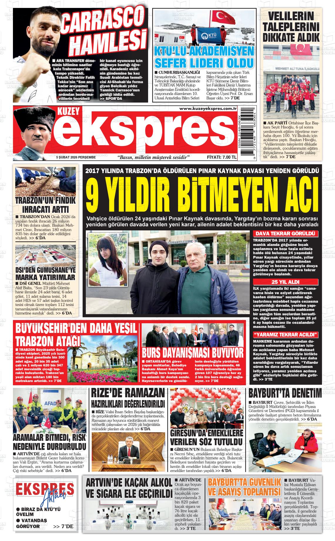 Trabzon Kuzeyekspres 05.02.2026