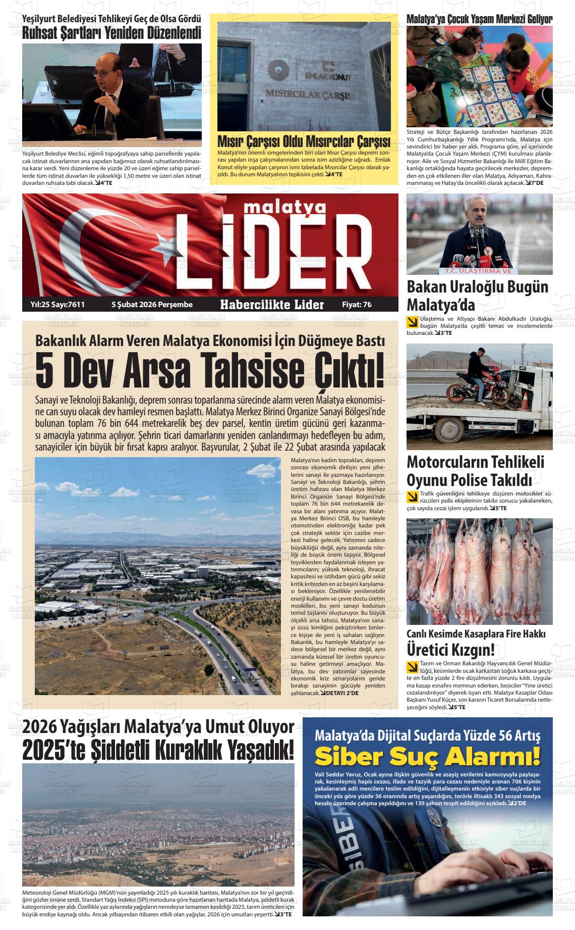 Malatya Sonsoz 05.02.2026