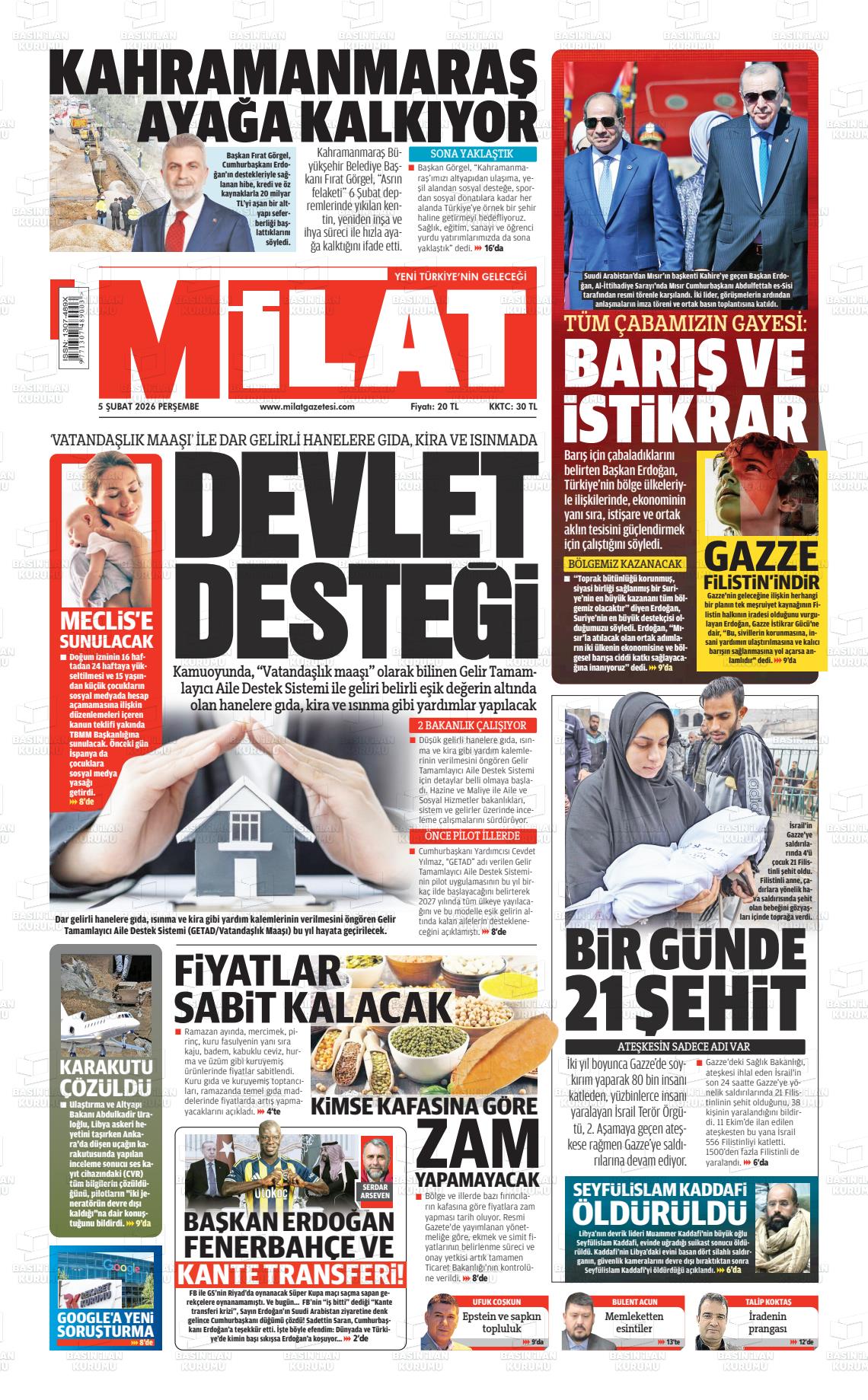 Milat Gazetesi 05.02.2026