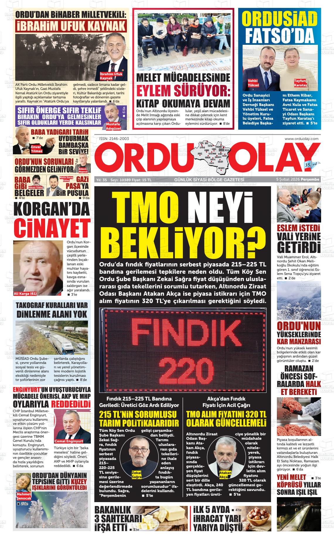 Ordu Olay 05.02.2026