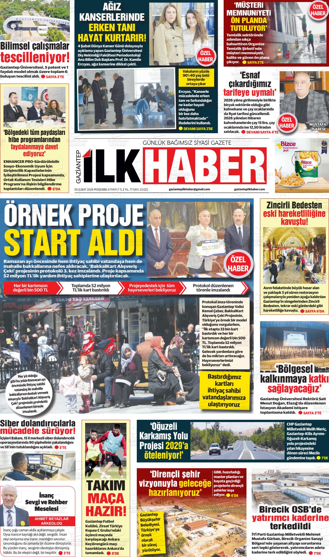 Gaziantep Sabah 05.02.2026