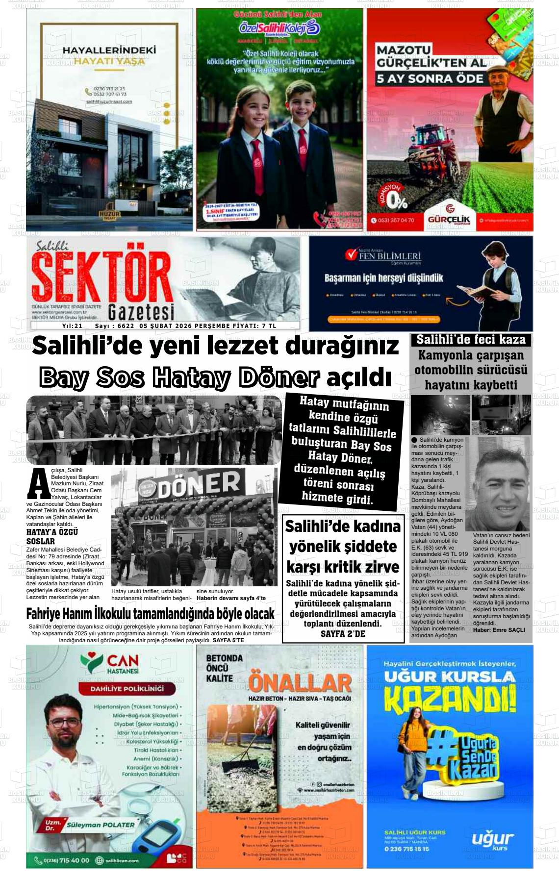 Manisa Salihlisektor 05.02.2026