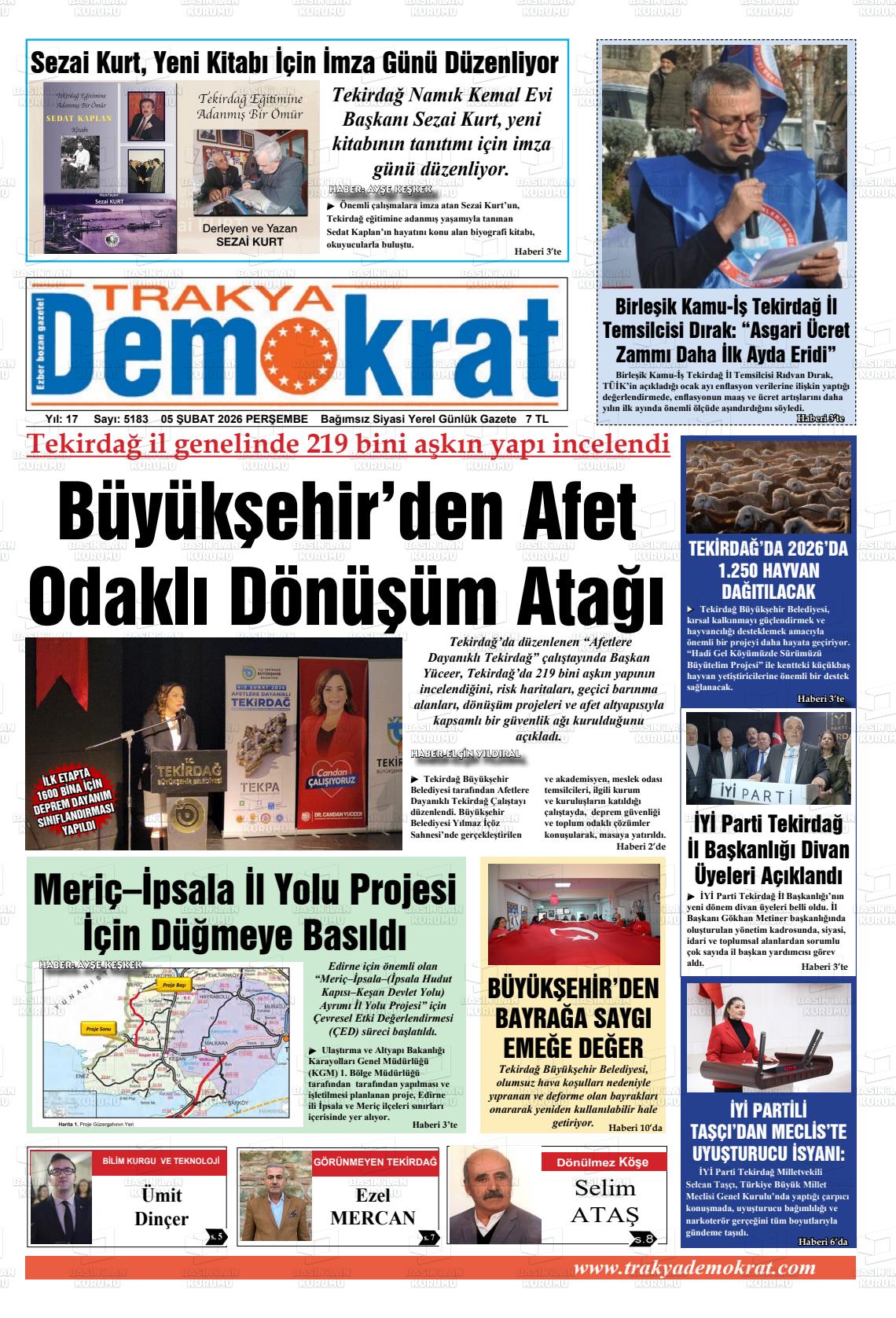 Tekirdag Trakyademokrat 05.02.2026