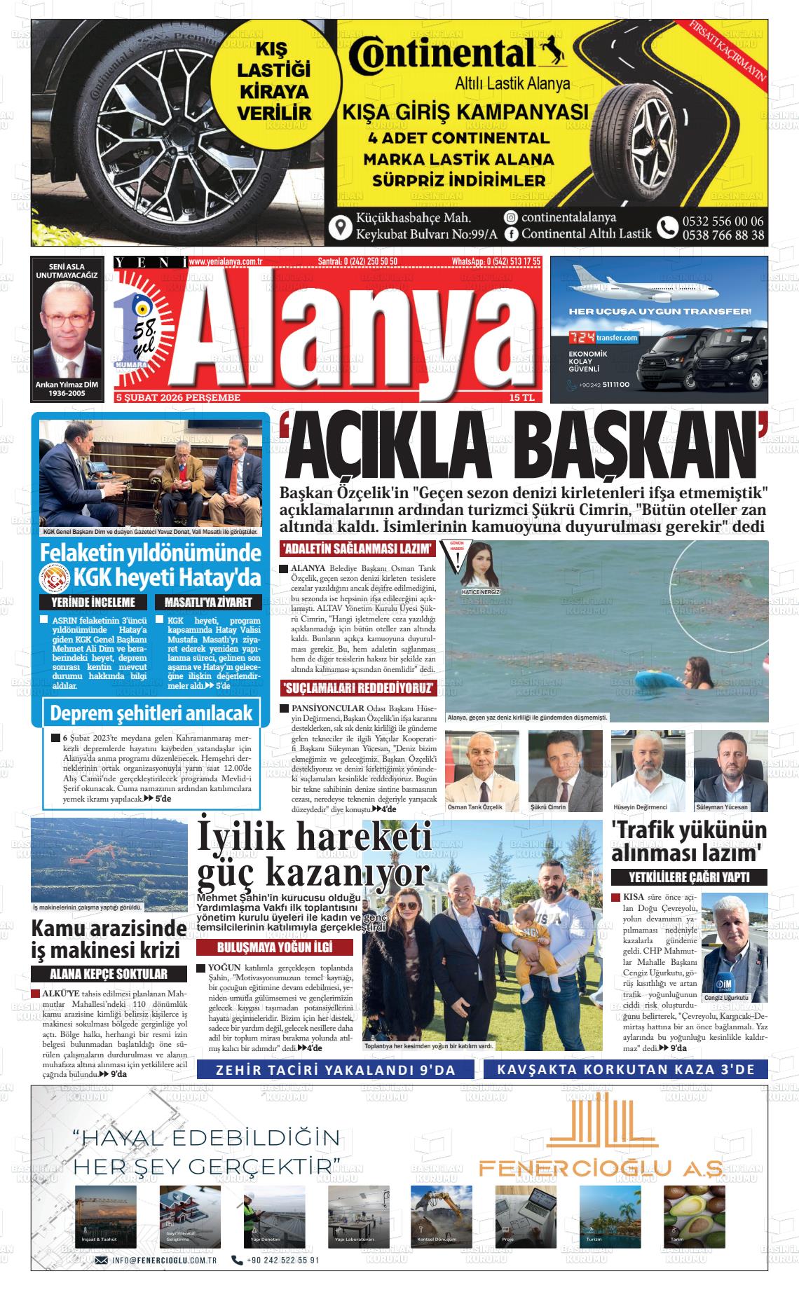 Antalya Yenialanya 05.02.2026