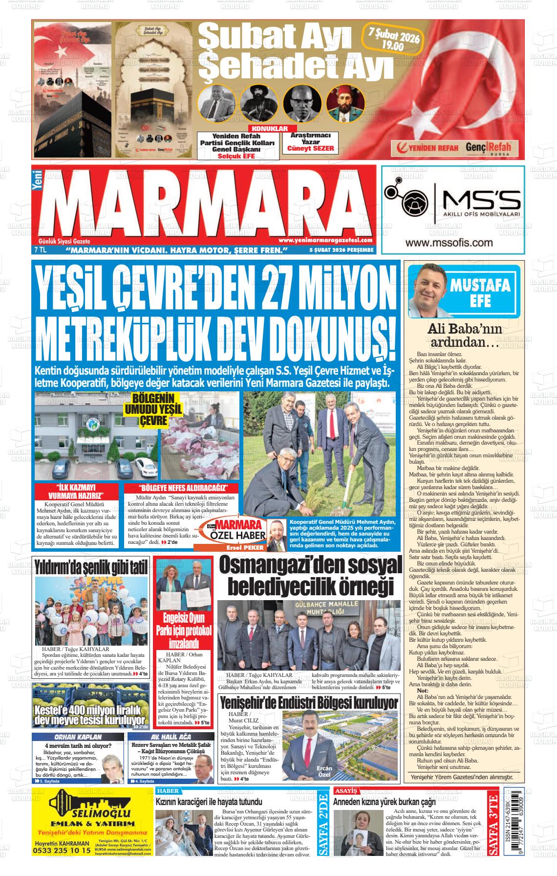 Bursa Yenimarmara 05.02.2026