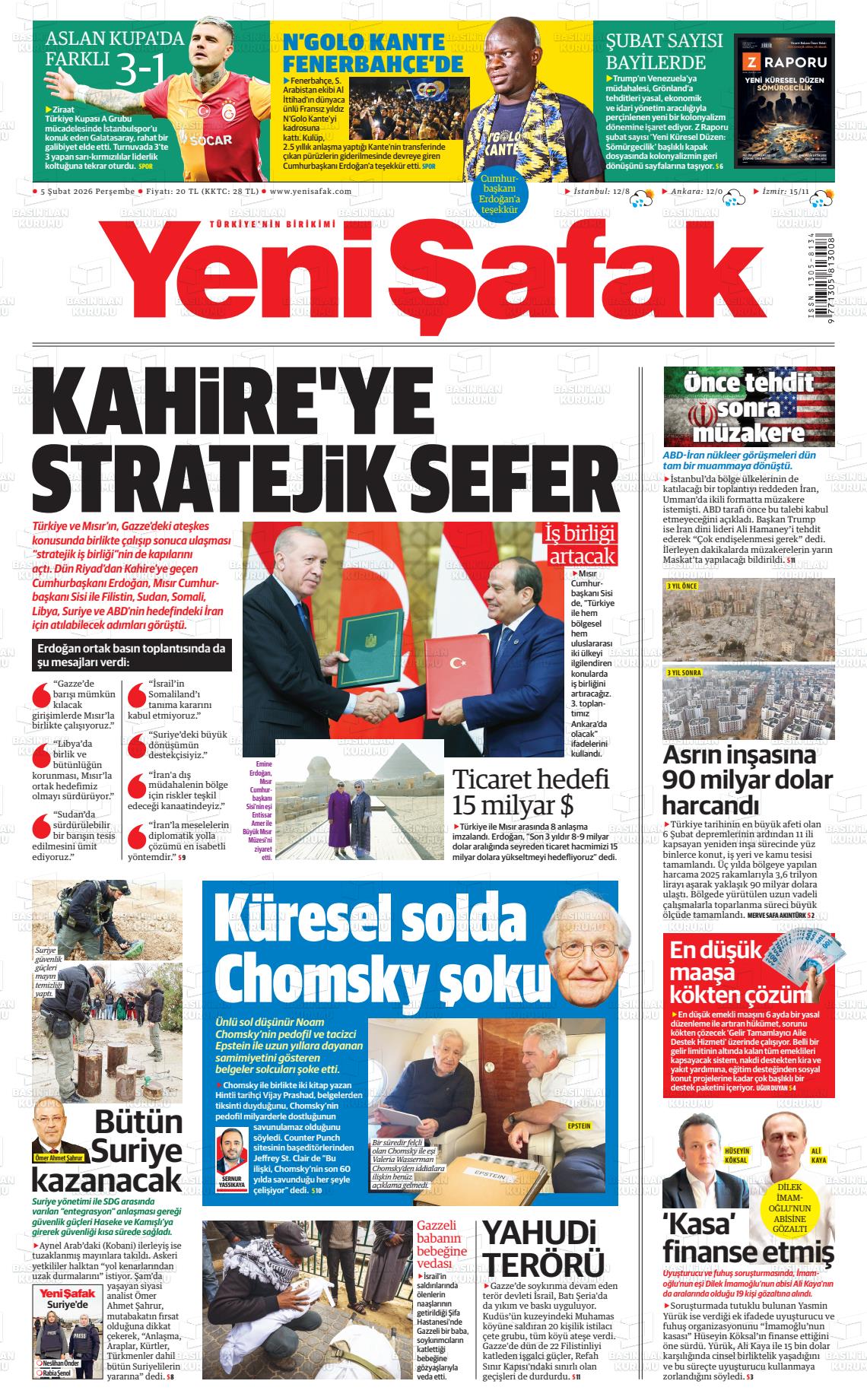 Yeni Şafak Gazetesi 05.02.2026