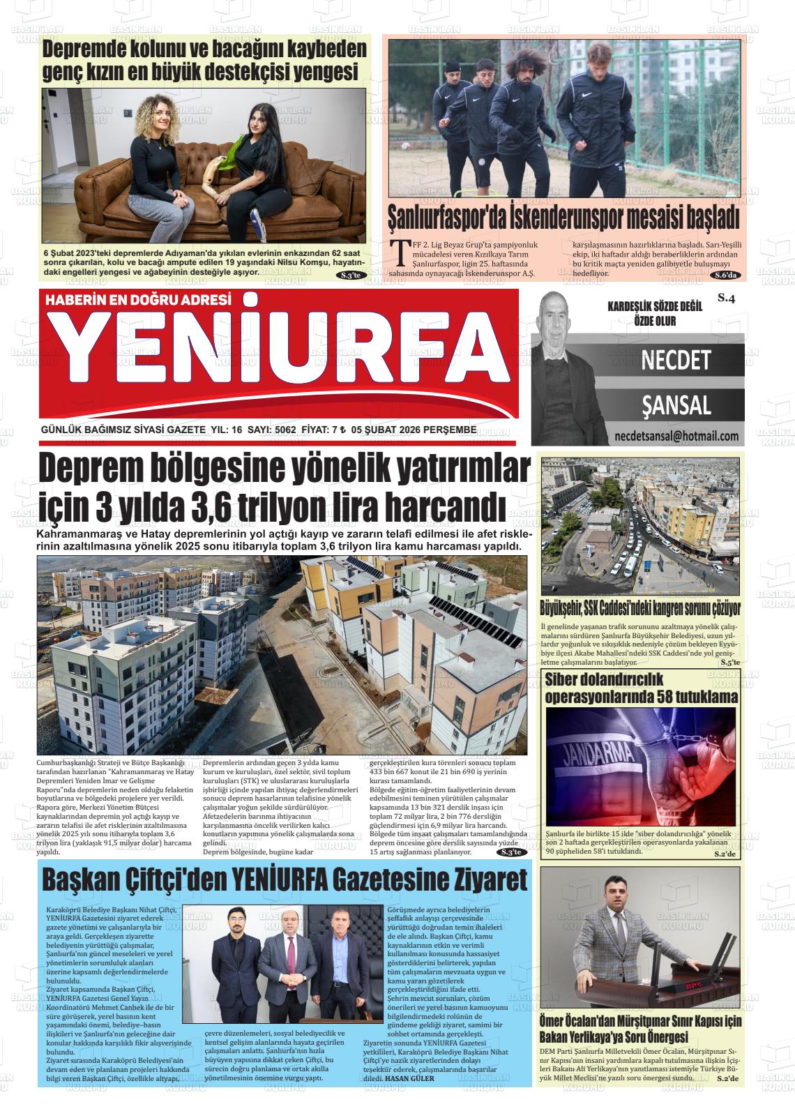 Sanliurfa Yeniurfa 05.02.2026