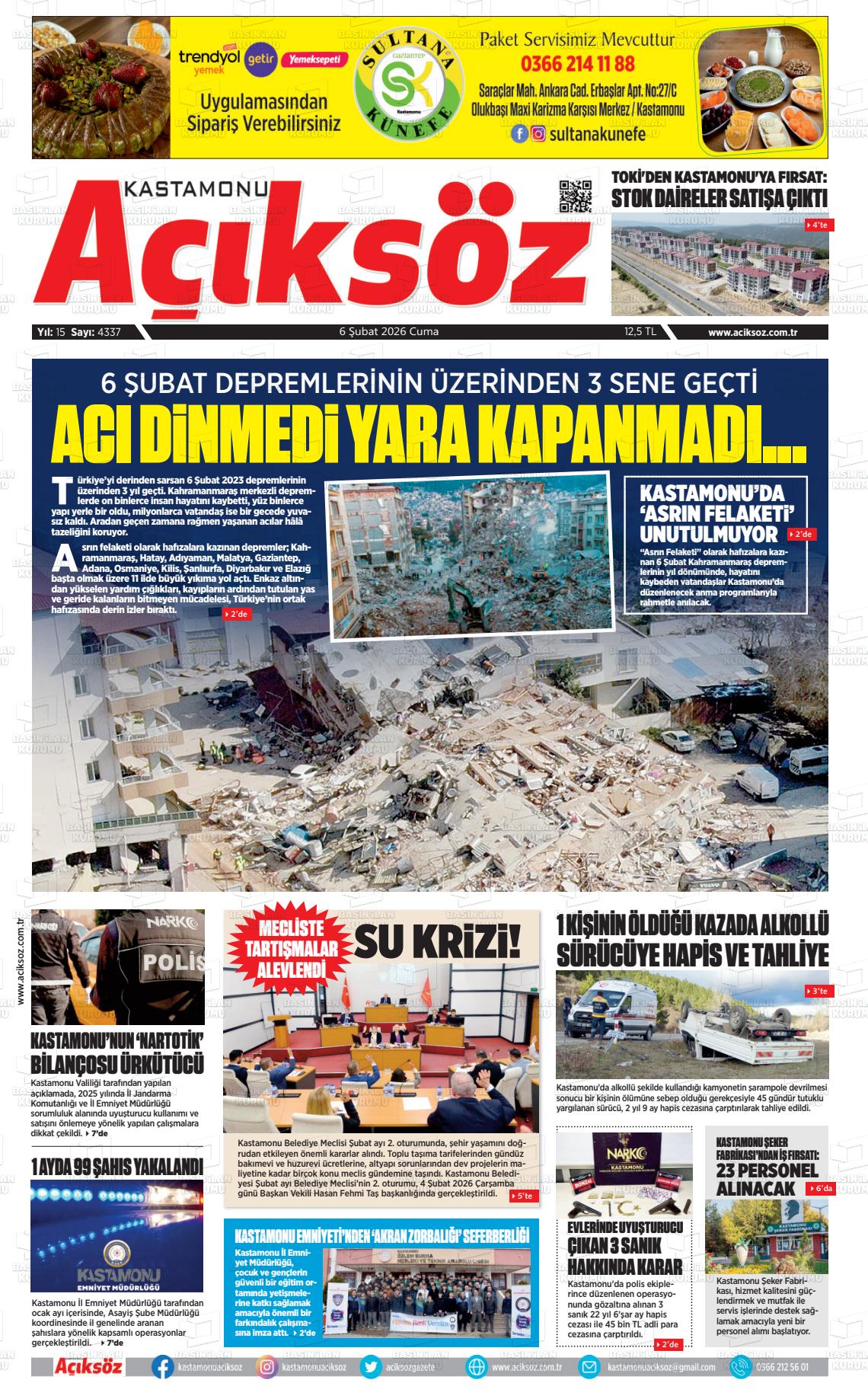 Kastamonu Aciksoz 06.02.2026