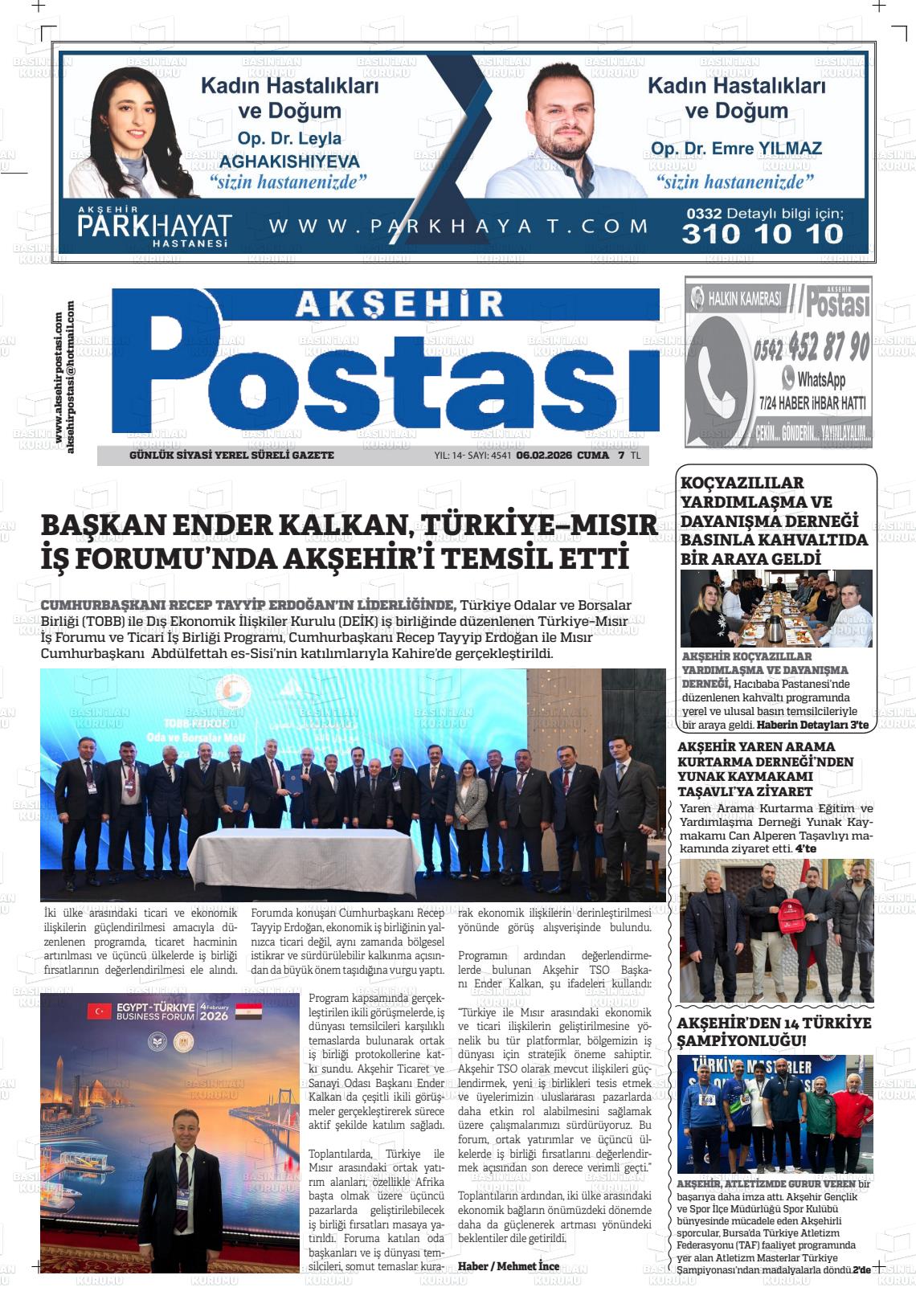 Konya Aksehirpostasi 06.02.2026