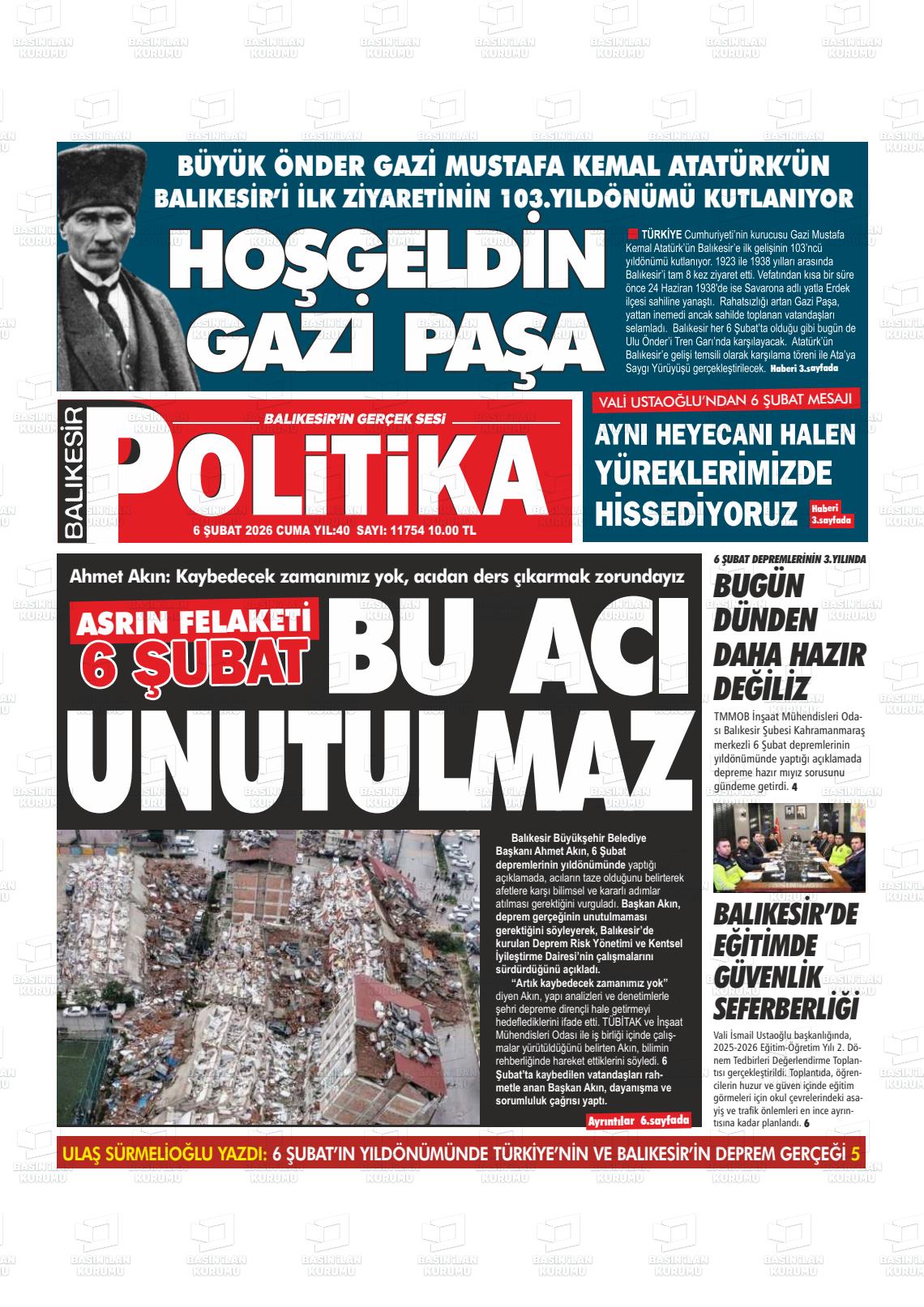 Balikesir Politika 06.02.2026