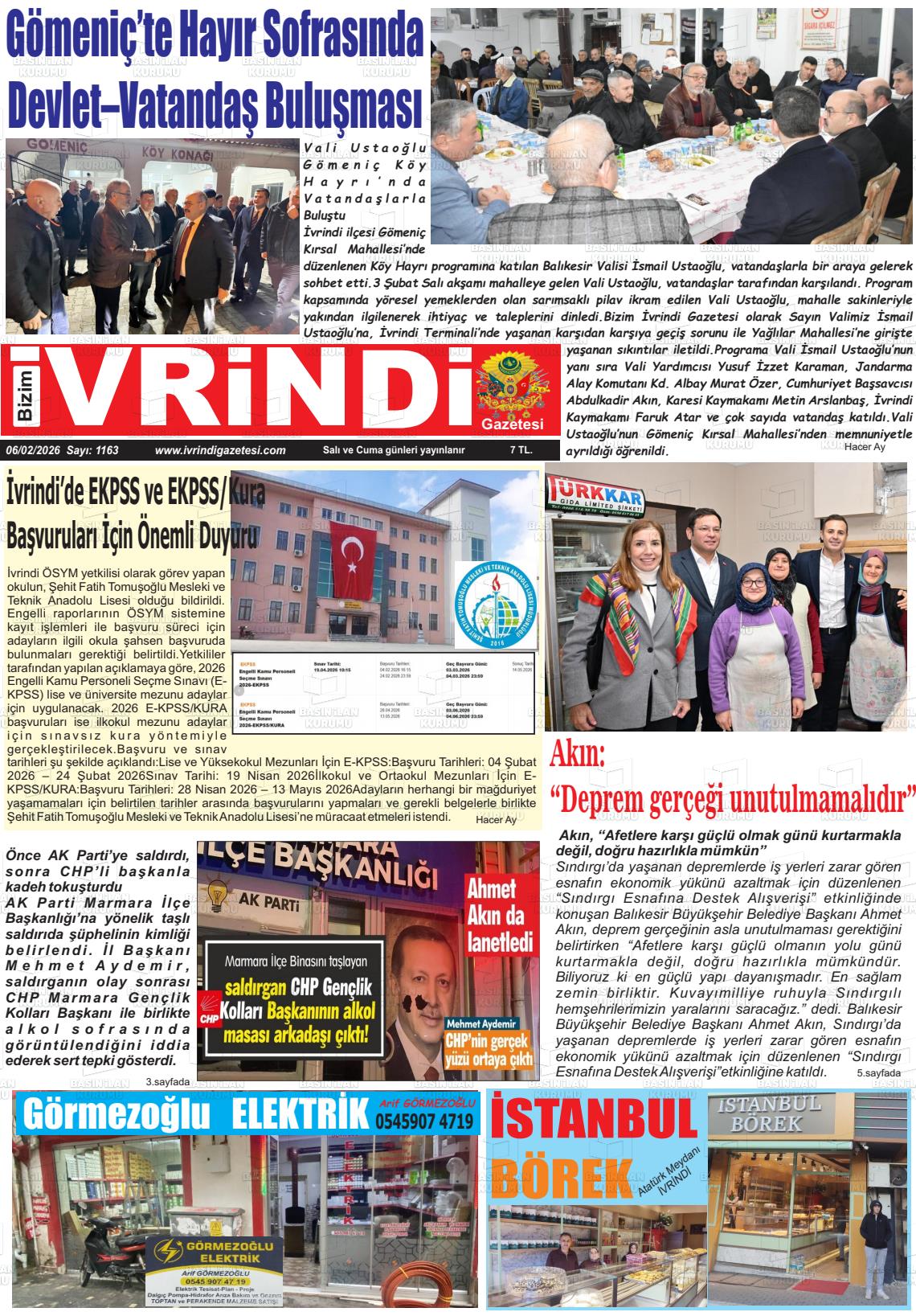 Balikesir Bizimivrindi 06.02.2026