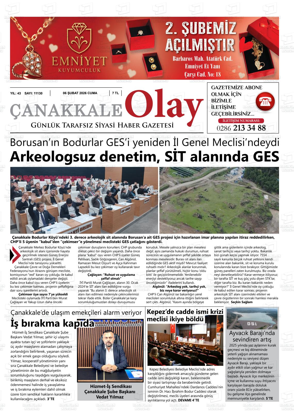 Canakkale Olay 06.02.2026