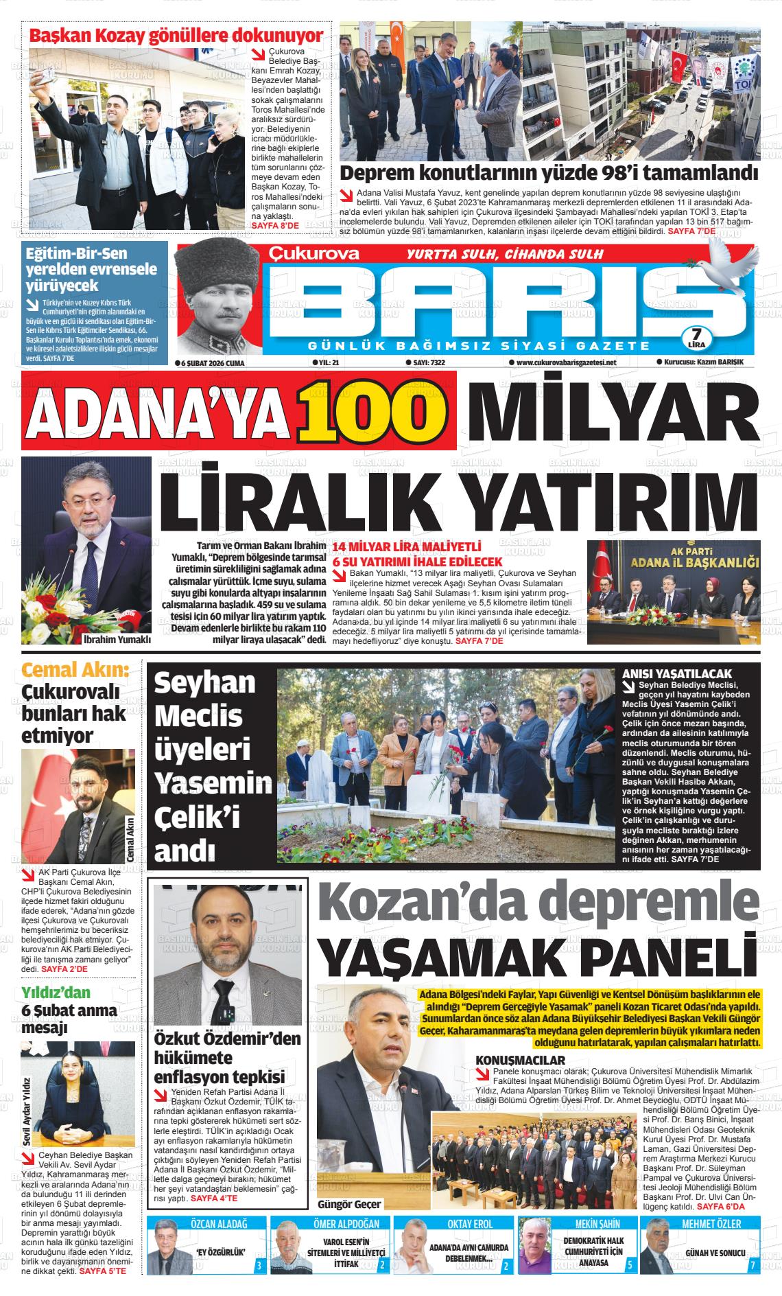 Adana Cukurovabaris 06.02.2026