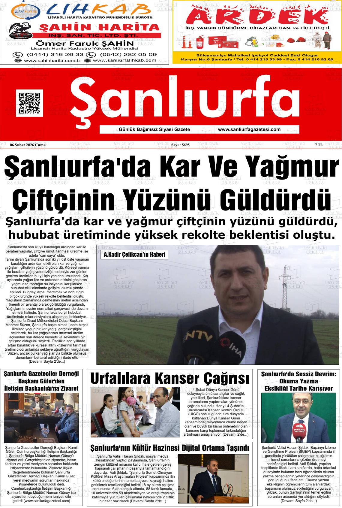 Sanliurfa Dunyadaveturkiyede 06.02.2026
