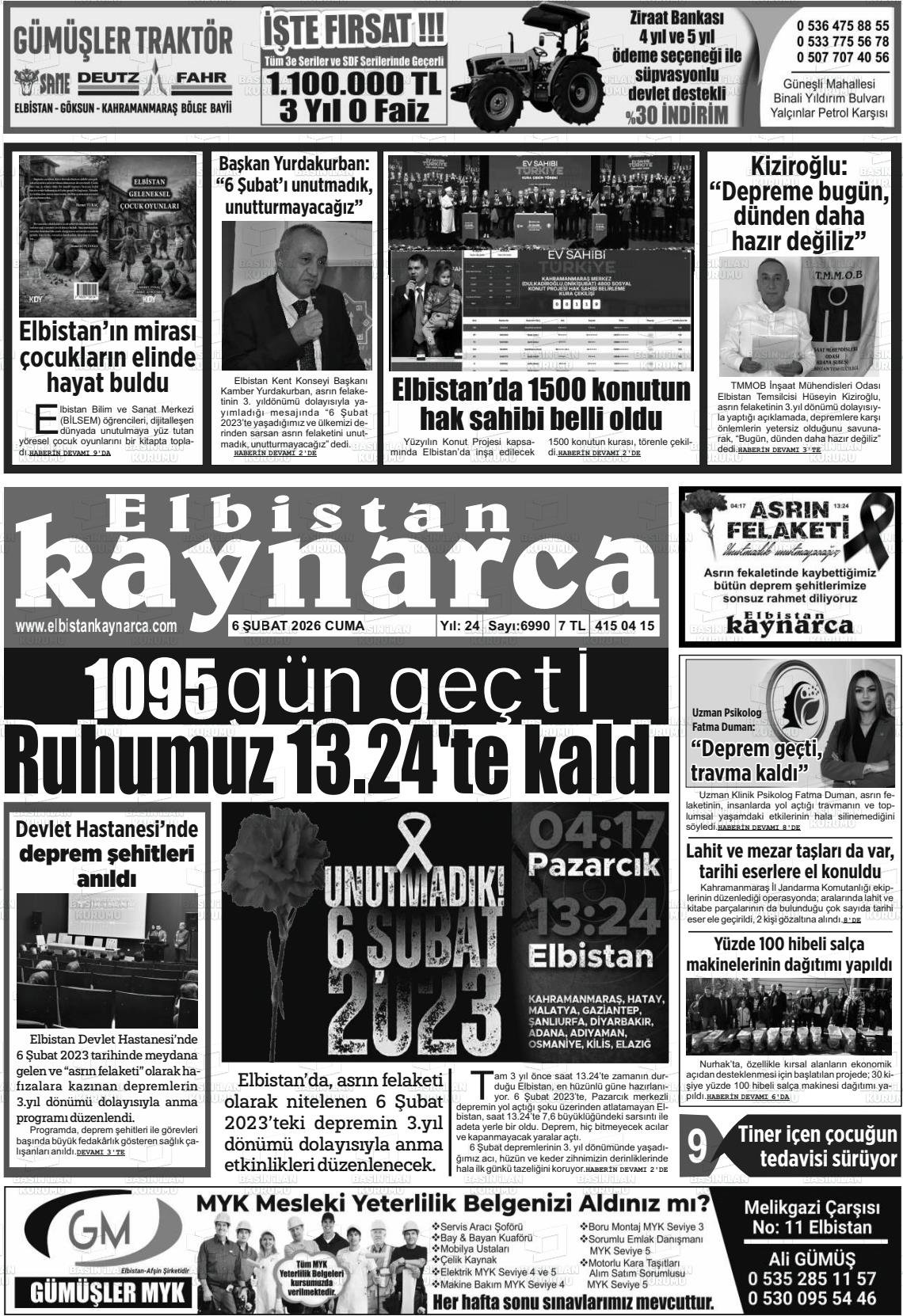 Kahramanmaras Elbistankaynarca 06.02.2026