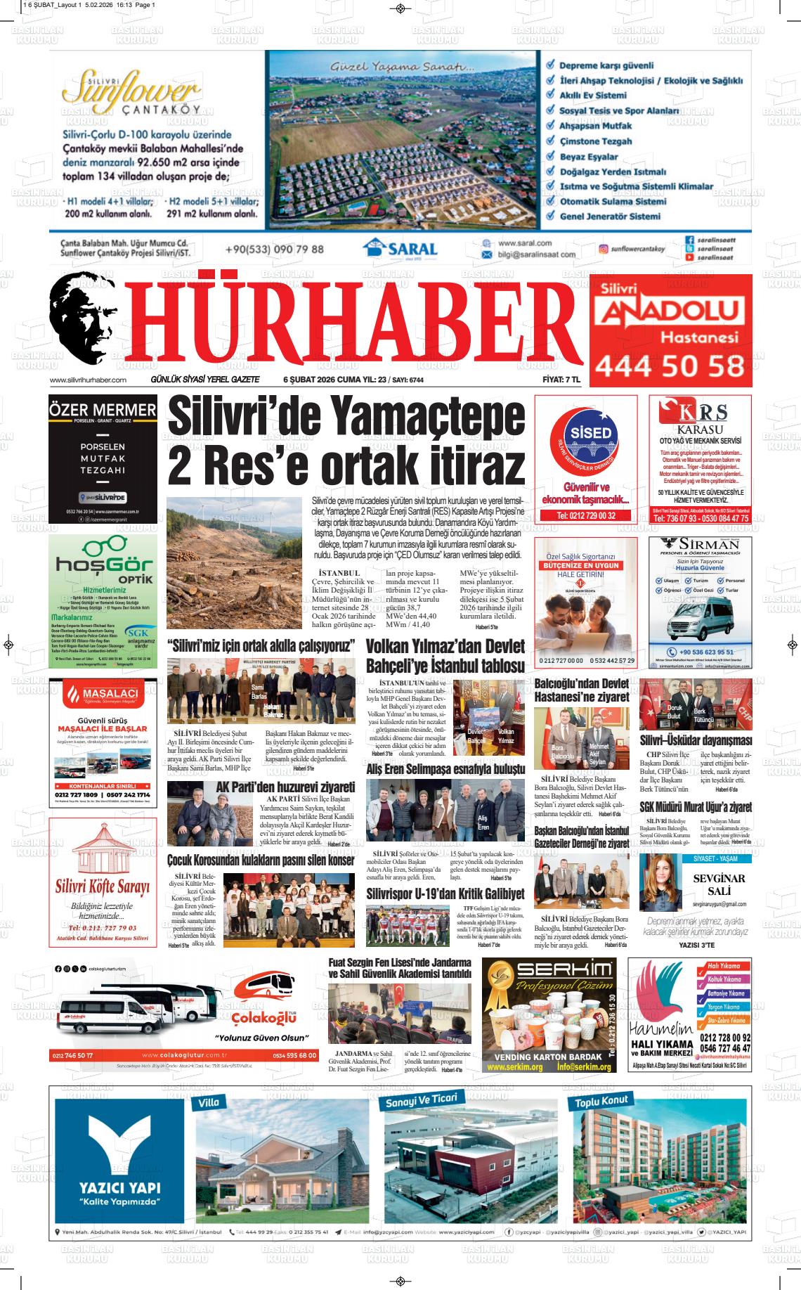 Hür Haber Gazetesi 06.02.2026
