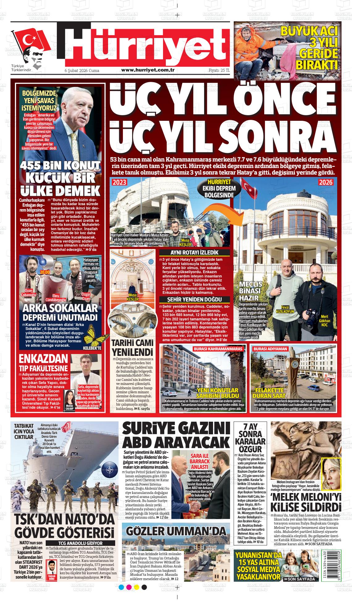 Hürriyet Gazetesi 06.02.2026