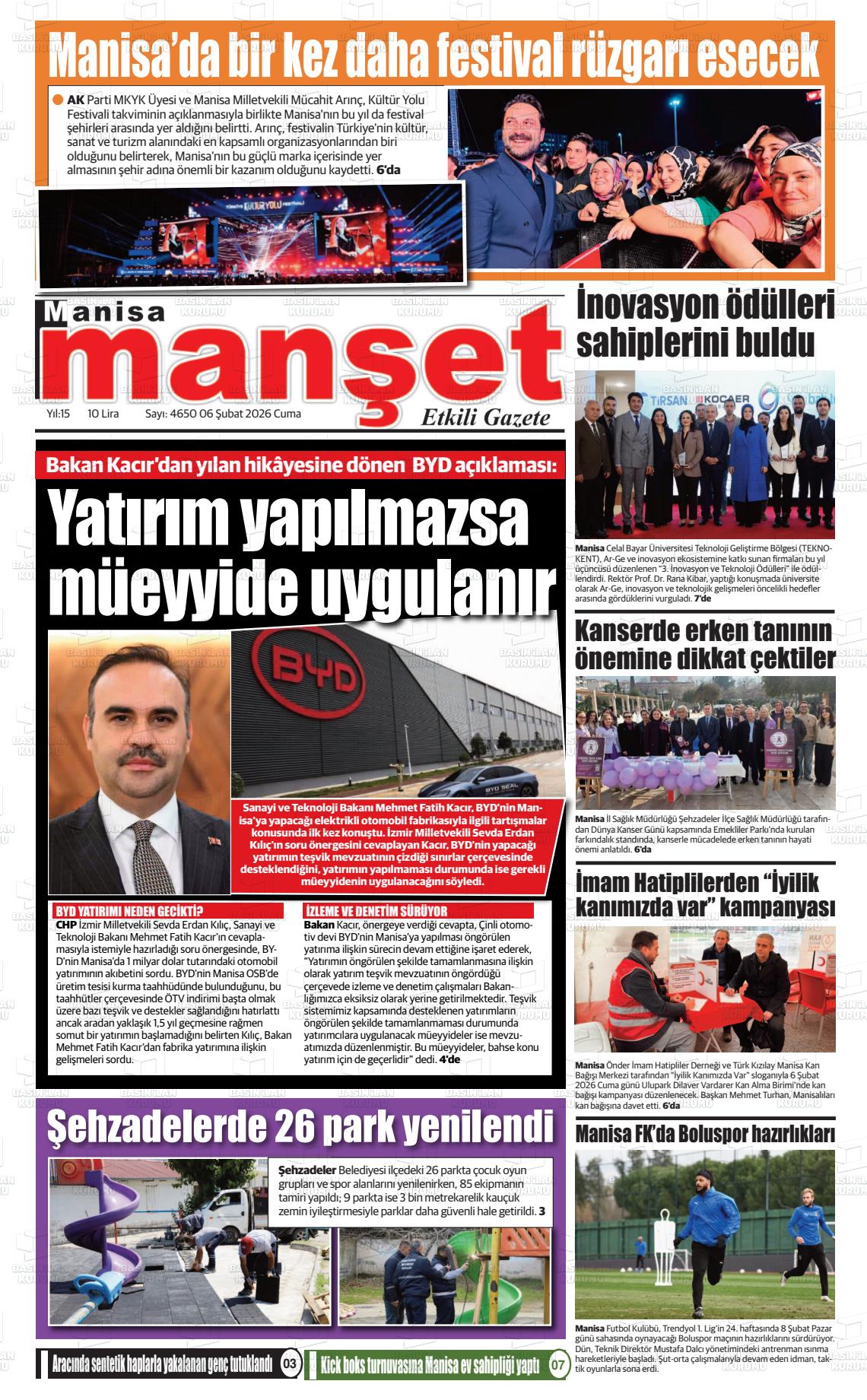 Manisa Manset 06.02.2026