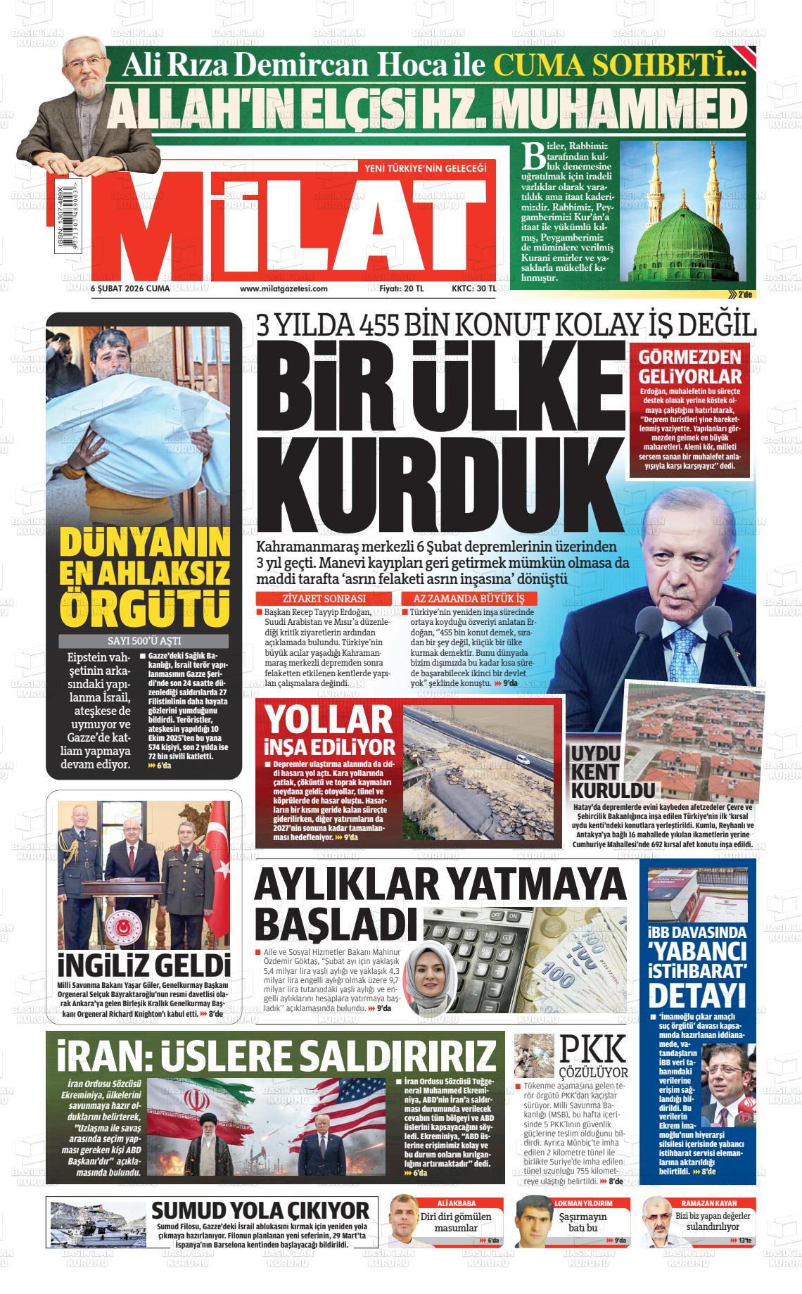 Milat Gazetesi 06.02.2026