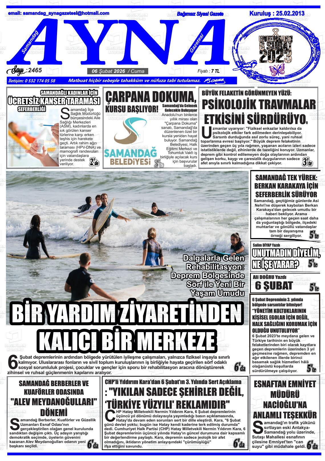 Hatay Samandagayna 06.02.2026