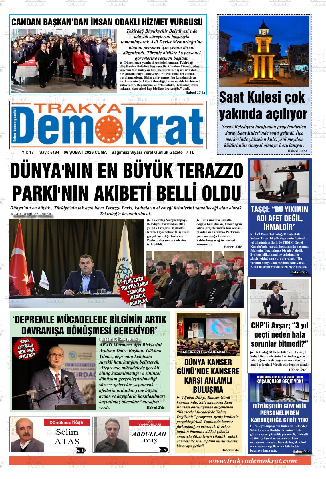 Tekirdag Trakyademokrat 06.02.2026