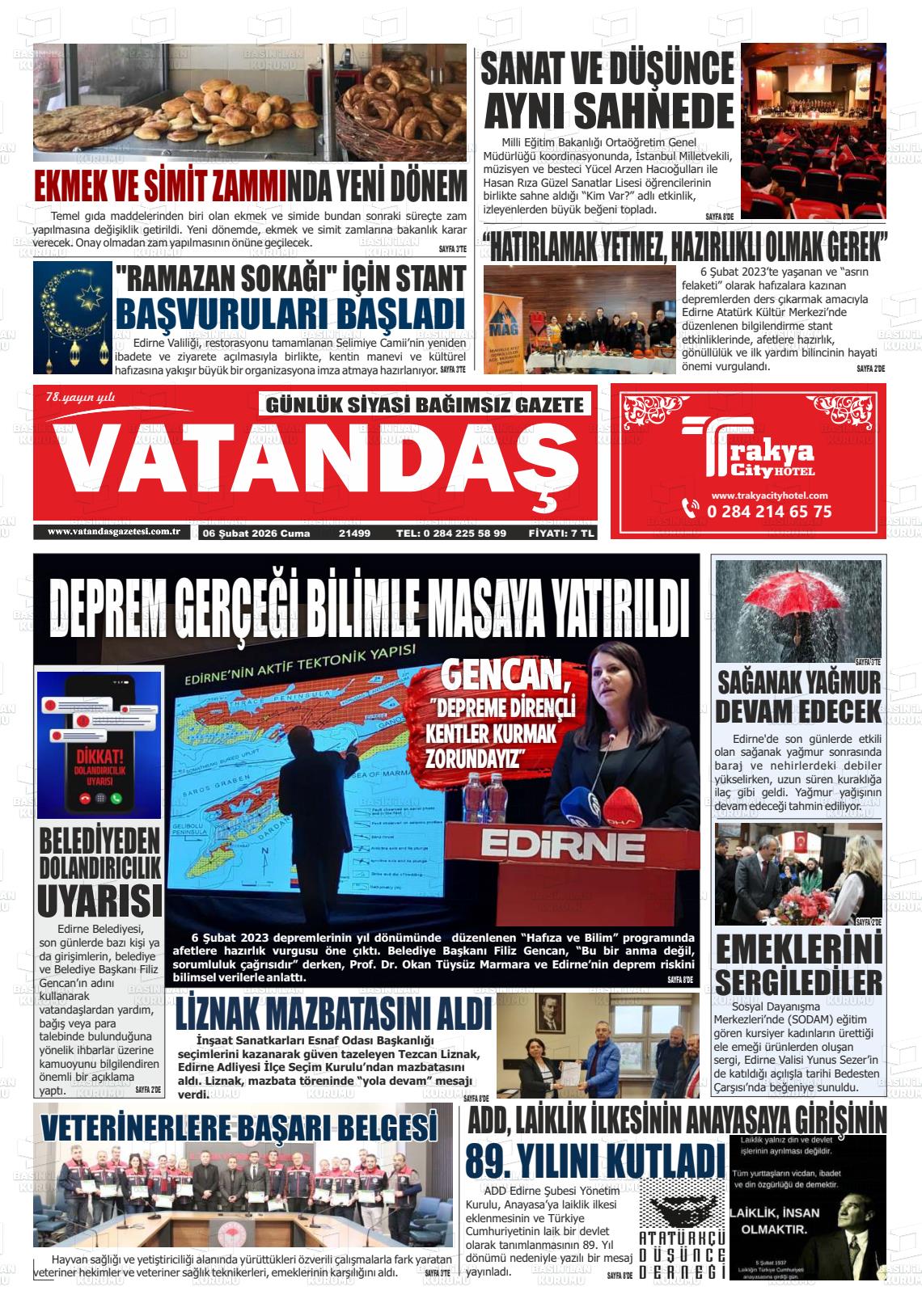 Edirne Vatandas 06.02.2026